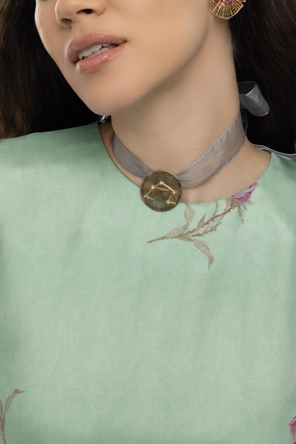 Libra Explosion Pendant-YELLOW GOLD-JEWELRYFINE JEWELPENDANT-CAROL KAUFFMANN
