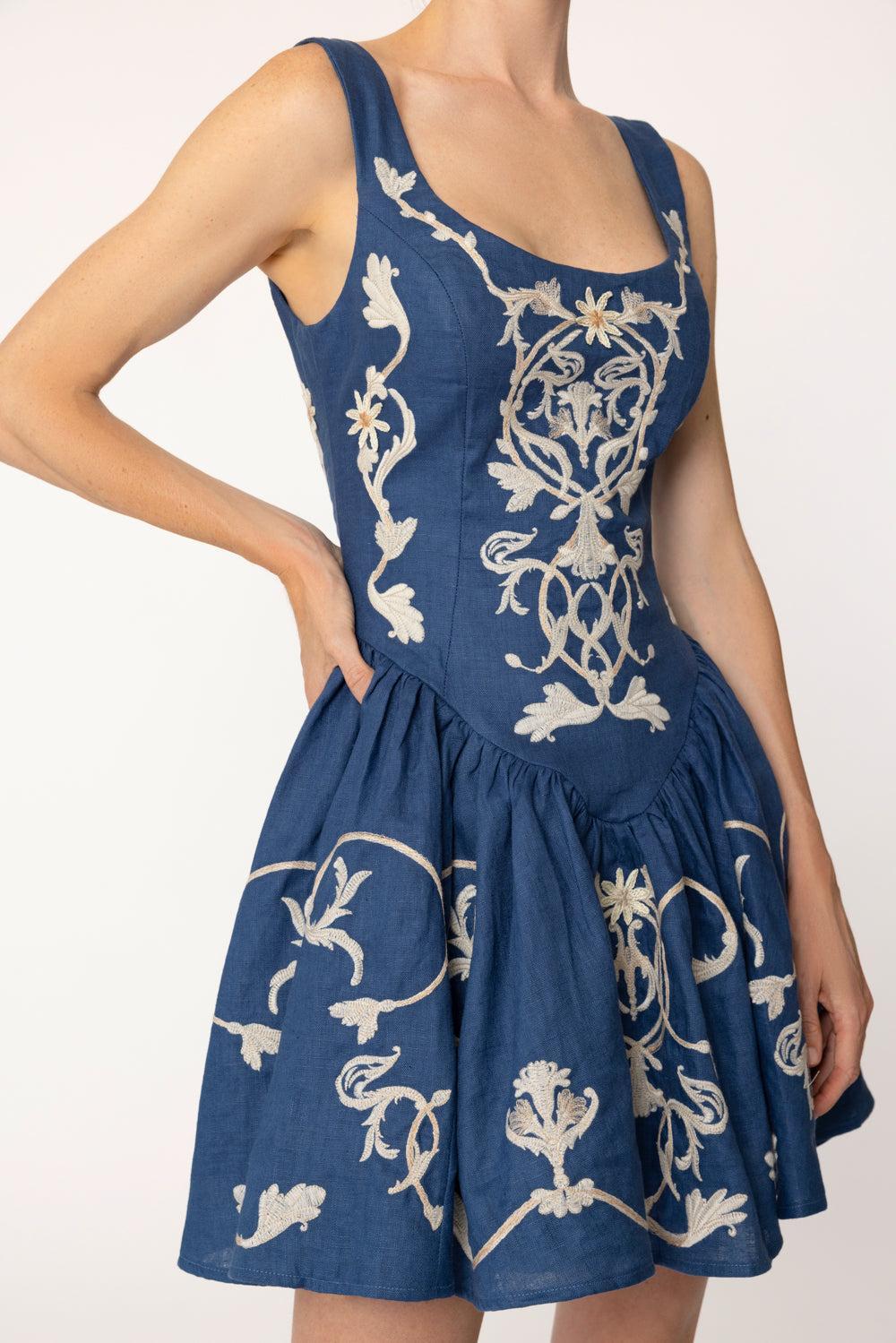 Pluma Ribbons Dress-MULTI-XS-CLOTHINGDRESSCASUAL-AGUA BY AGUA BENDITA