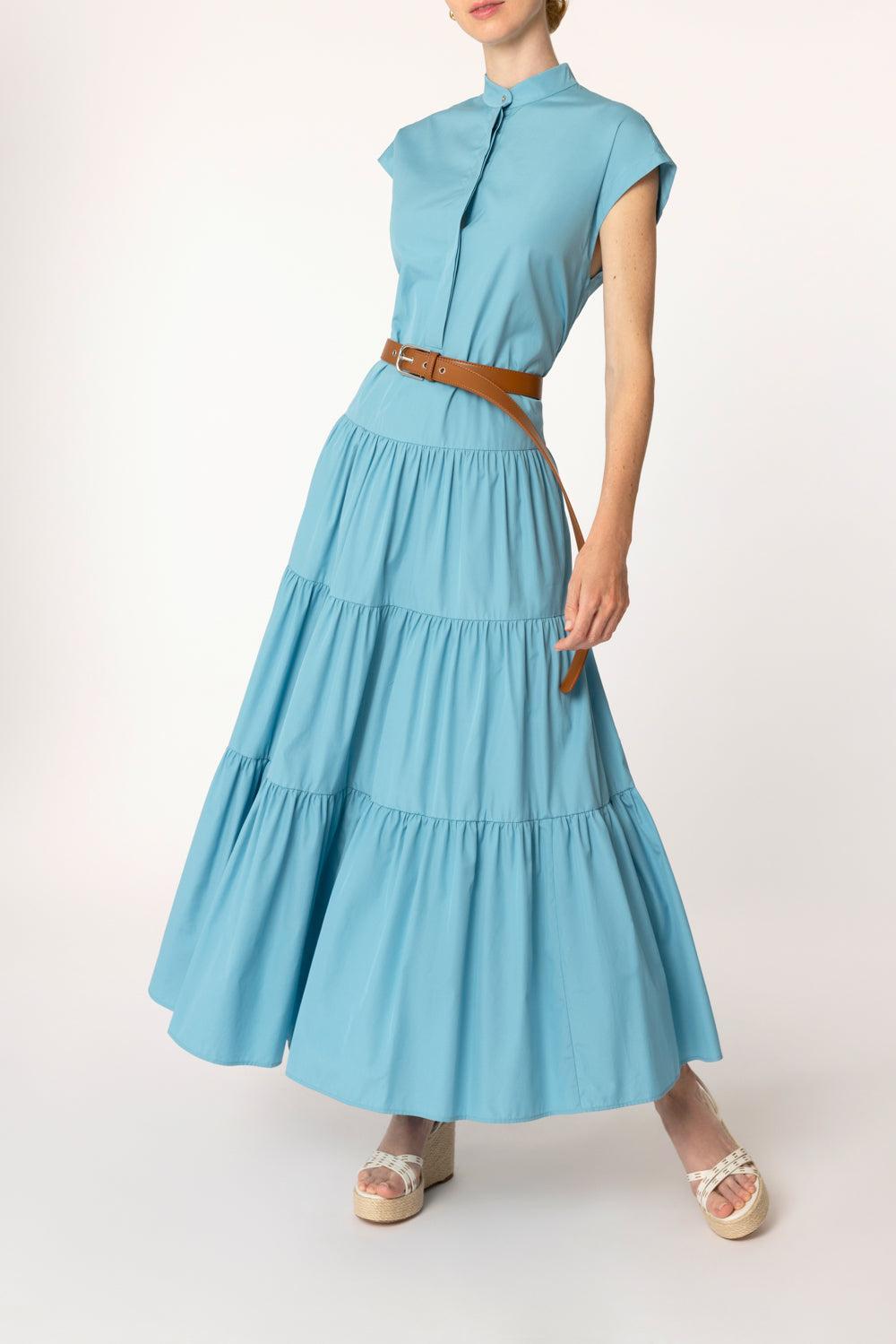 Bairo Maxi Dress-LIGHT BLUE-4-CLOTHINGDRESSCASUAL-MAX MARA