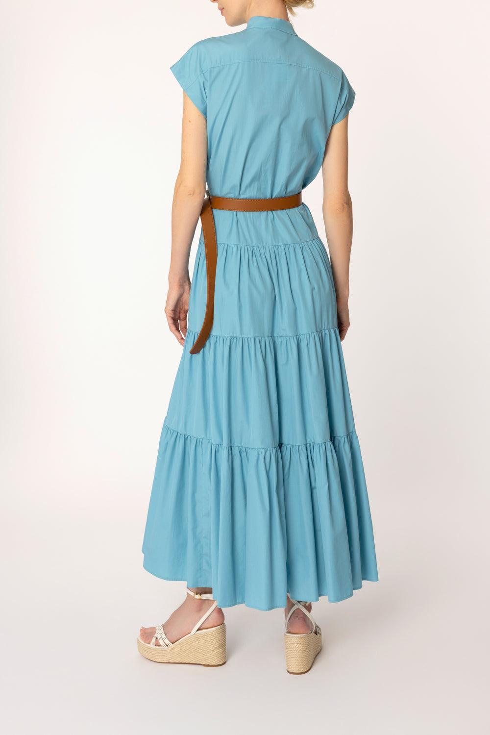 Bairo Maxi Dress-LIGHT BLUE-4-CLOTHINGDRESSCASUAL-MAX MARA
