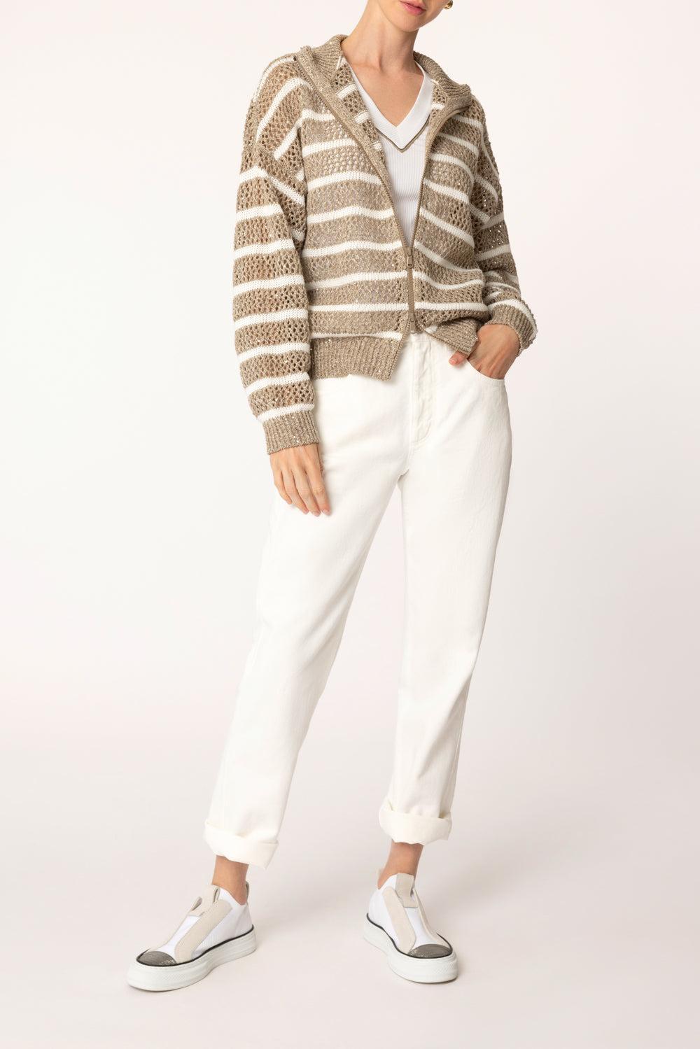 Contemporary Square Jean - Naturale-NATURAL-36-CLOTHINGPANTDENIM-BRUNELLO CUCINELLI