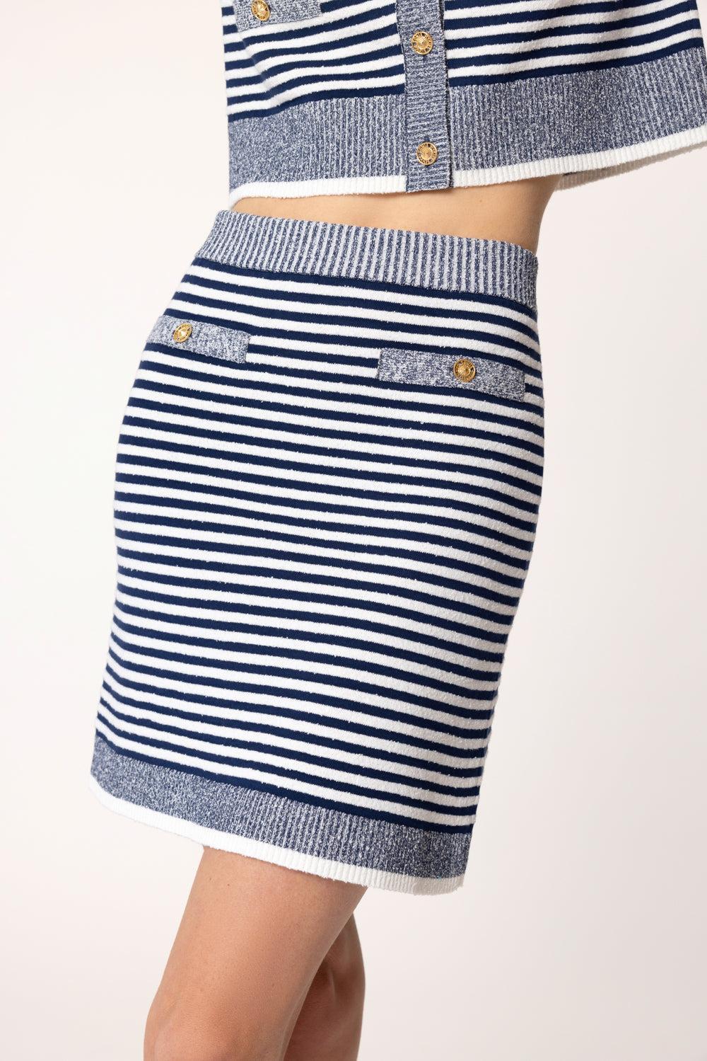 Striped Mini Skirt-RBLNCBLE-XS-CLOTHINGSKIRTMINI-SONIA RYKIEL