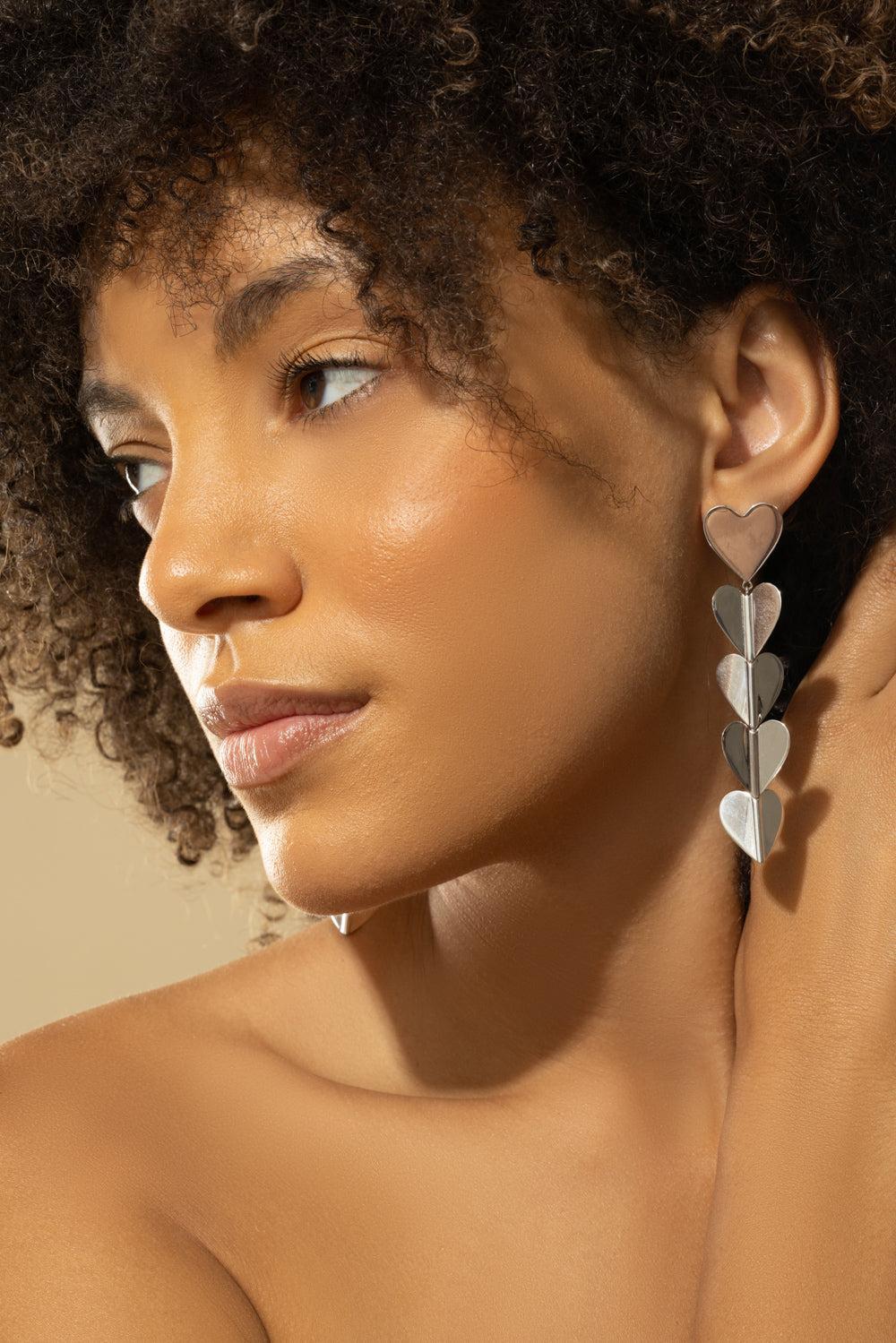 Large Wings Of Love Drop Earrings-WHITE GOLD-JEWELRYFINE JEWELEARRING-CADAR