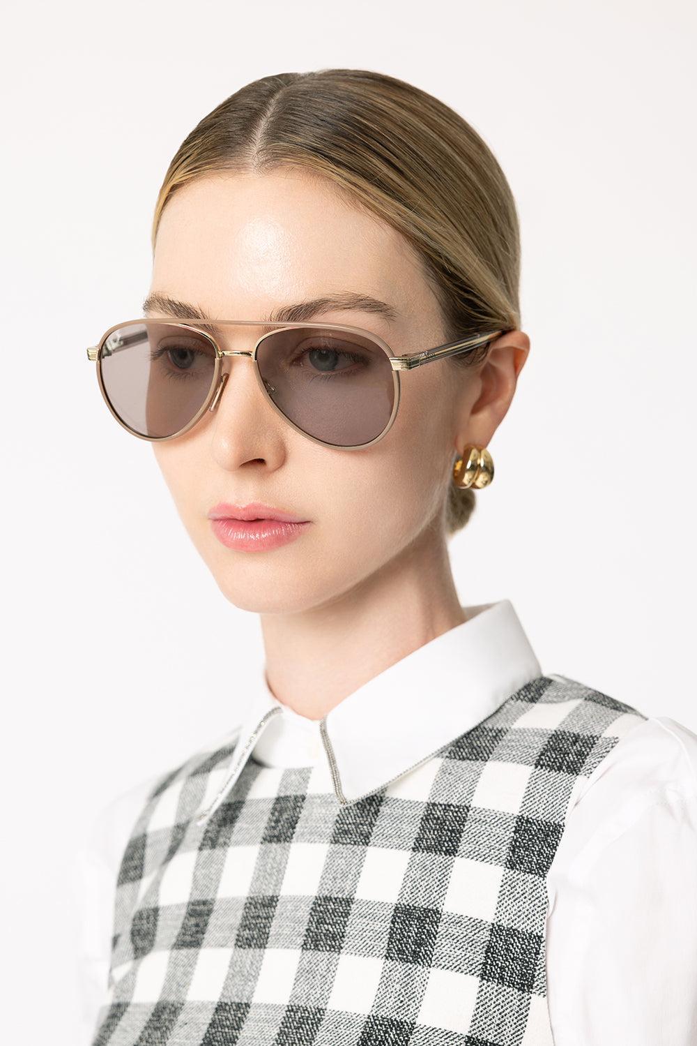 Aviator Sunglasses-GDPRPBRN-ACCESSORIESUNGLASSES-PRADA