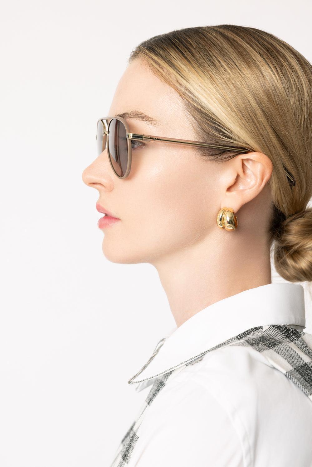 Aviator Sunglasses-GDPRPBRN-ACCESSORIESUNGLASSES-PRADA
