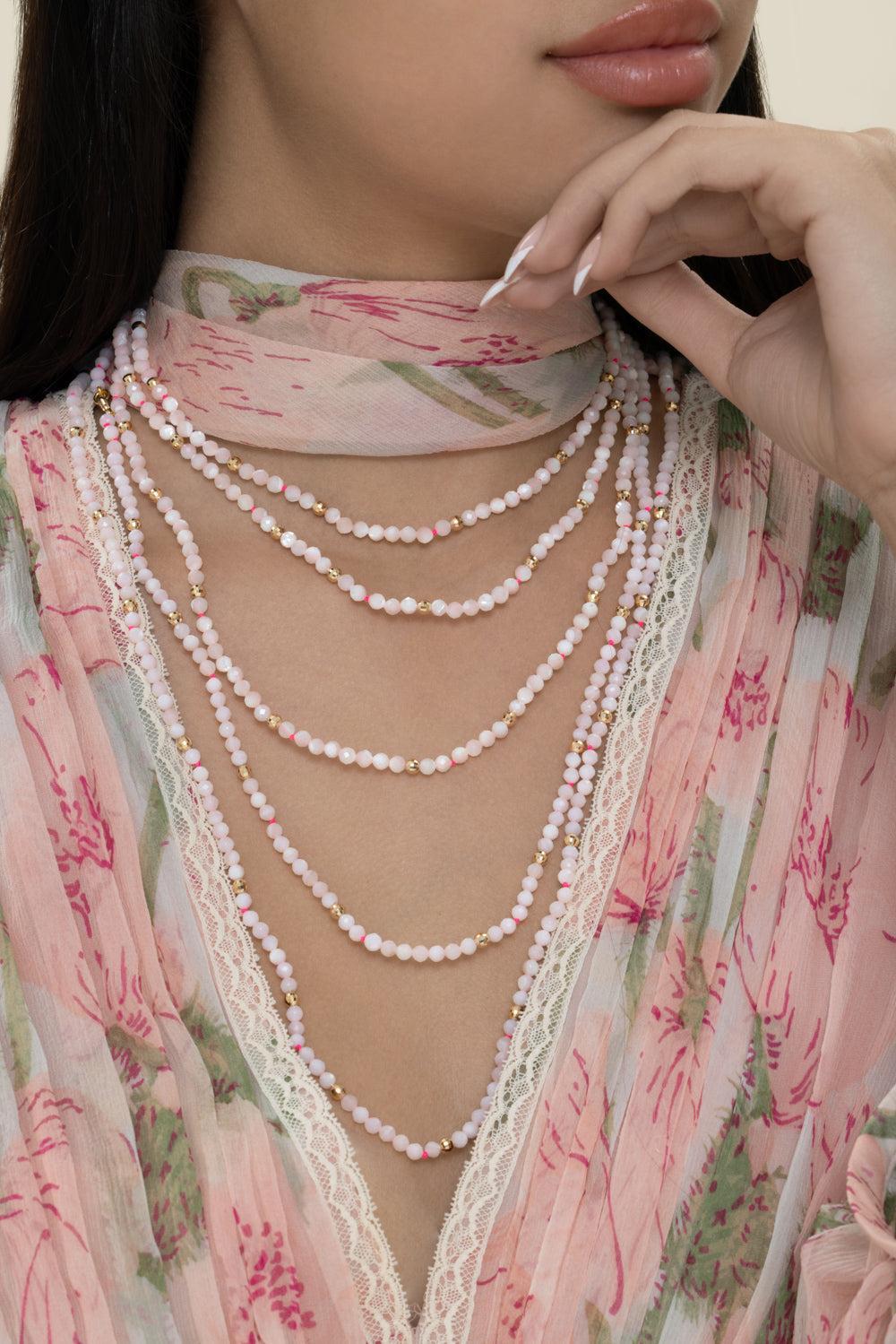 Blanc Utopia Beaded Necklace-YELLOW GOLD-15-JEWELRYFINE JEWELNECKLACE O-ROBINSON PELHAM