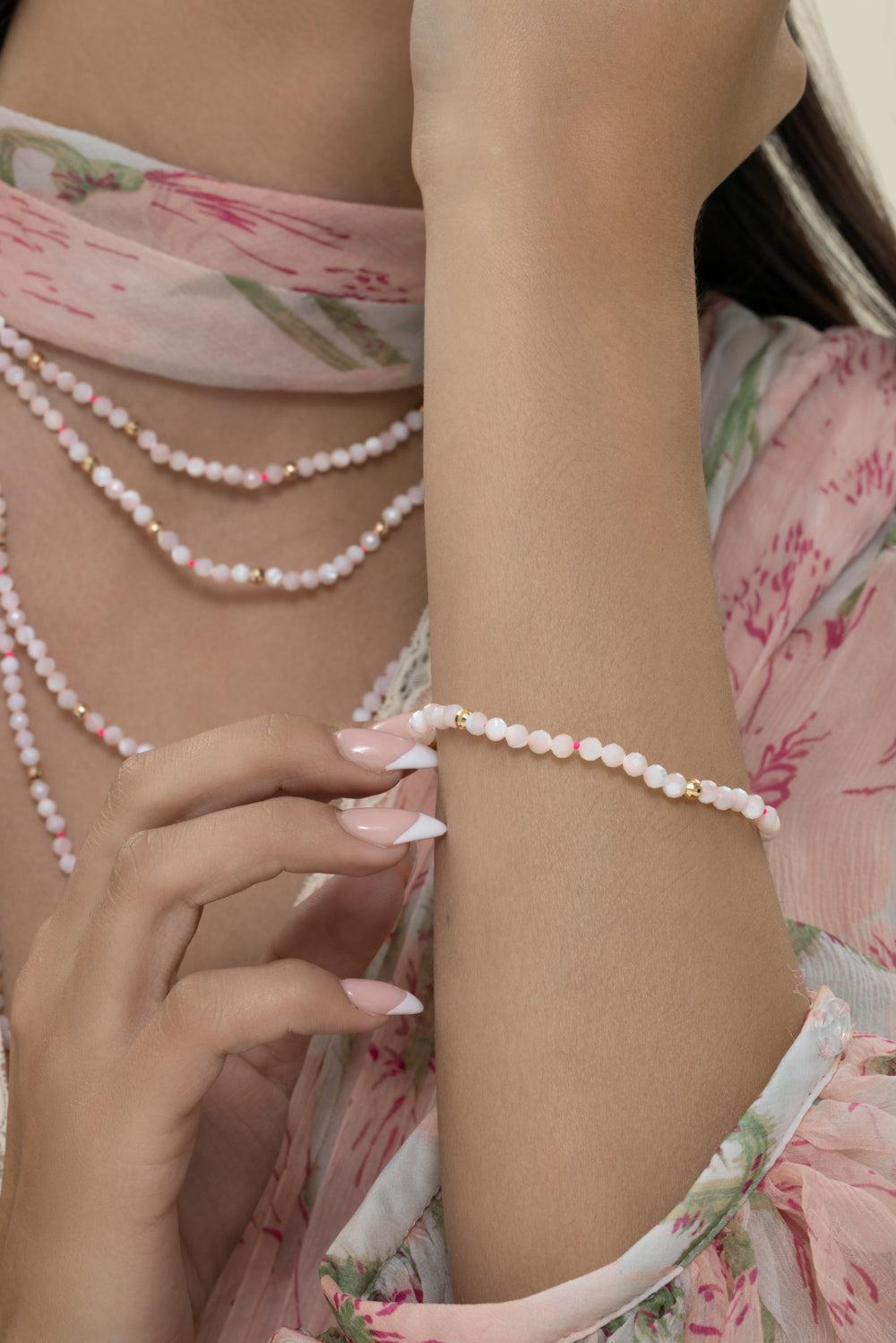 Blanc Utopia Beaded Bracelet-YELLOW GOLD-7-JEWELRYFINE JEWELBRACELET O-ROBINSON PELHAM