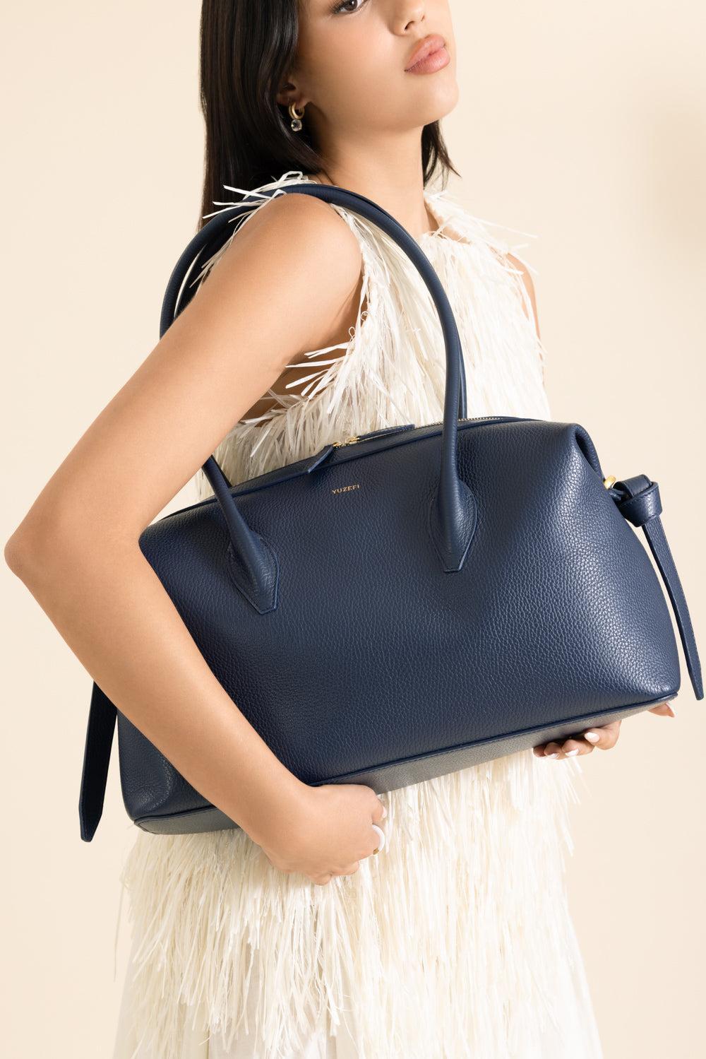 Brioche Duffle Bag - Midnight-BLACK-O/S-HANDBAGSHOULDER-YUZEFI