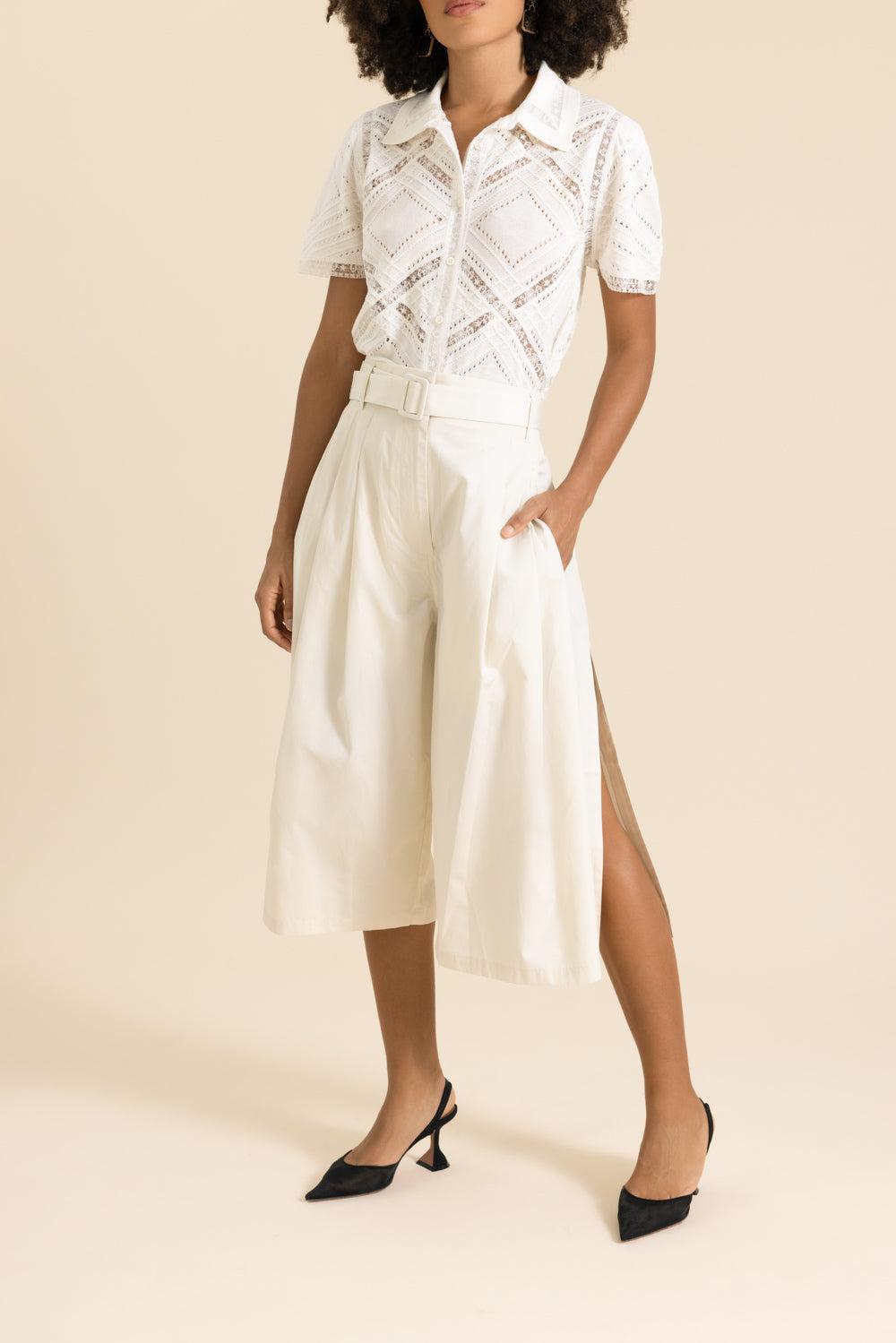Pleated Culotte-CREAM-2-CLOTHINGPANTSHORT-CO COLLECTION