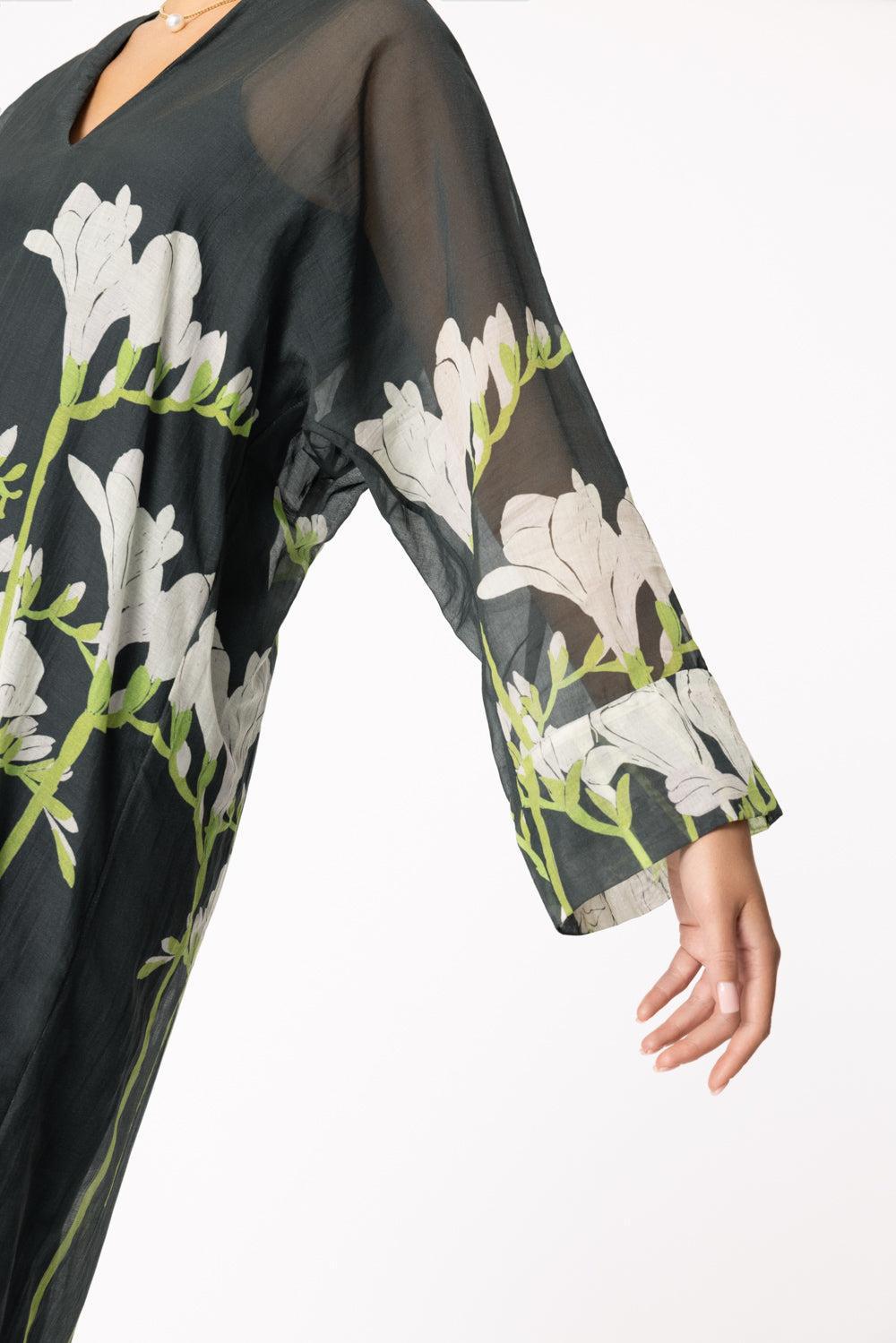 Kaftan Dress-NVYFRSIA-34-CLOTHINGDRESSCASUAL-BERNADETTE