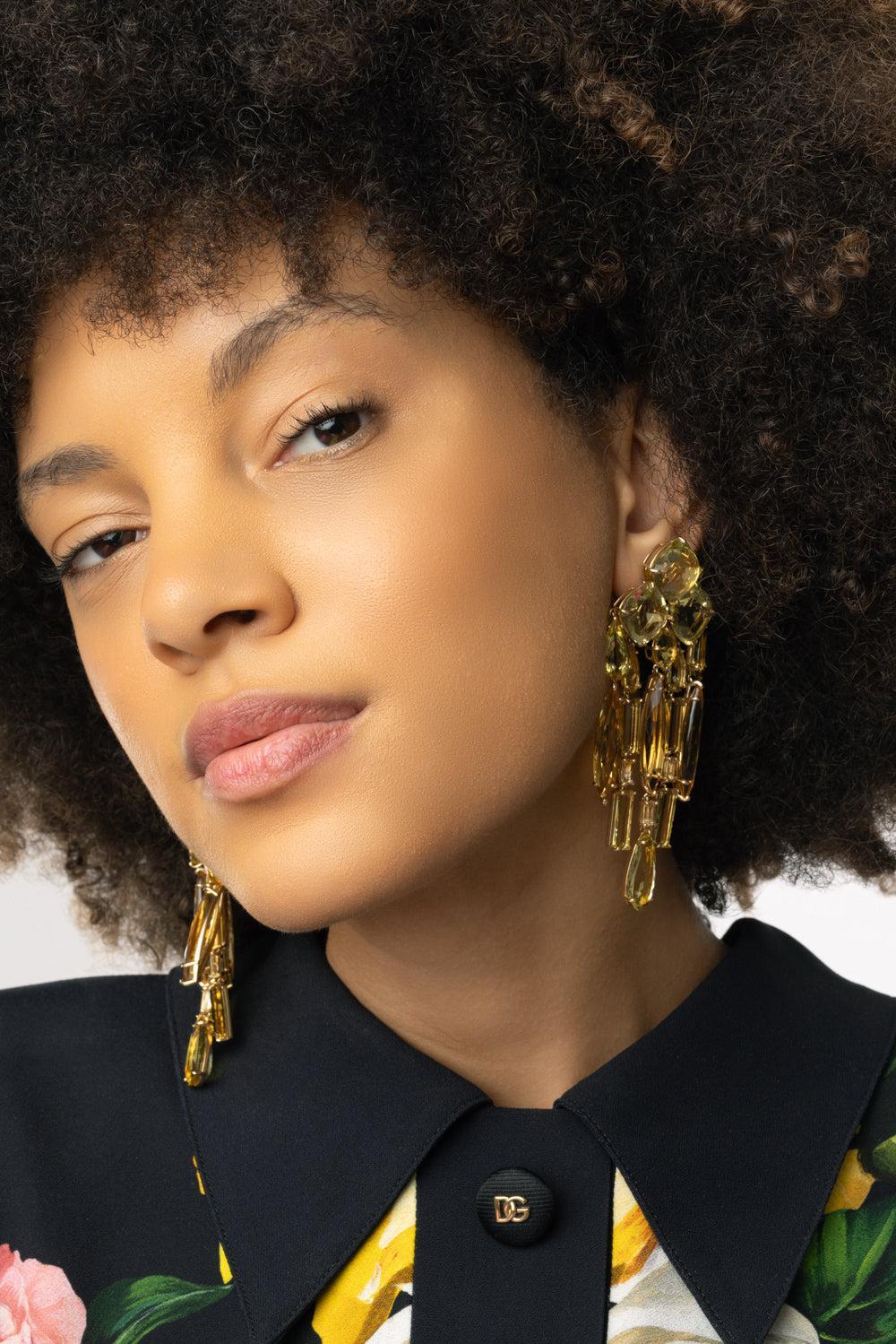 Citrine Chandelier Drop Earrings-YELLOW GOLD-JEWELRYFINE JEWELEARRING-TONY DUQUETTE