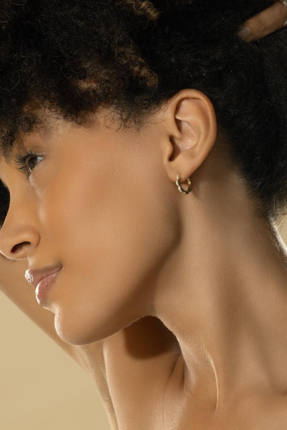 Small Bloom Hoop Earrings-YELLOW GOLD-JEWELRYFINE JEWELEARRING-CADAR