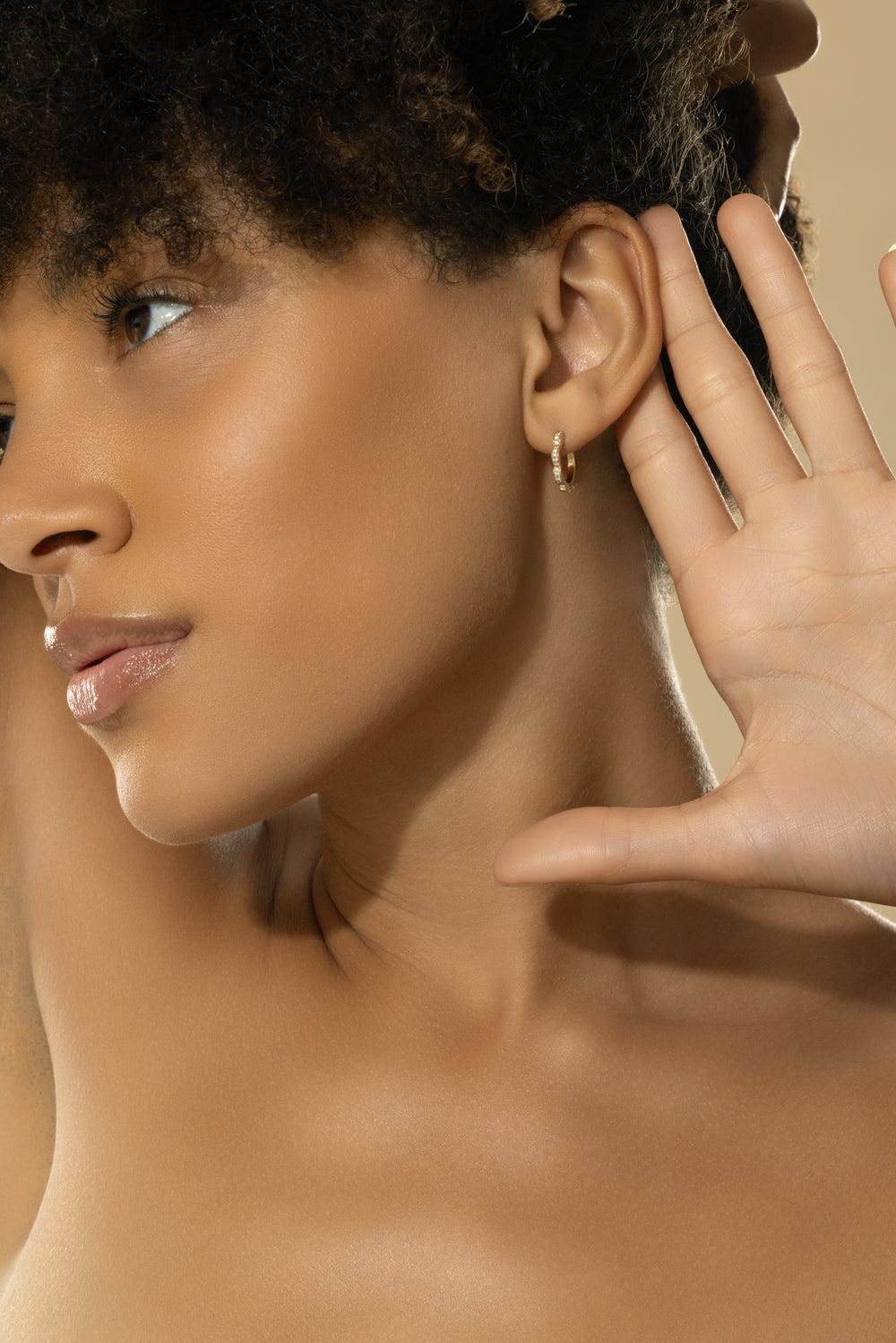 Small Bloom Hoop Earrings-YELLOW GOLD-JEWELRYFINE JEWELEARRING-CADAR