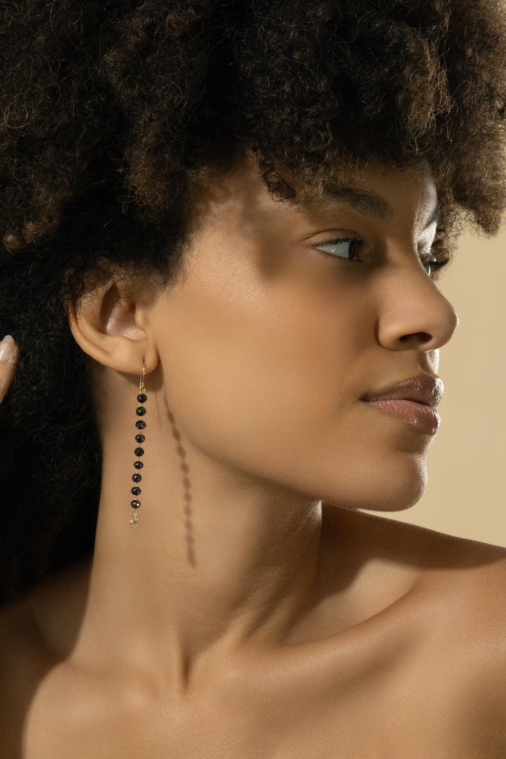 Reflections Single Drop Earrings-YELLOW GOLD-JEWELRYFINE JEWELEARRING-CADAR