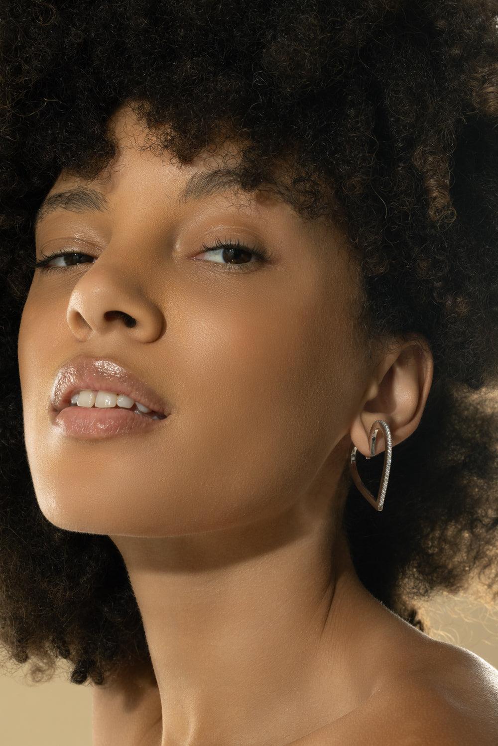 Large Endless Heart Hoops-WHITE GOLD-JEWELRYFINE JEWELEARRING-CADAR