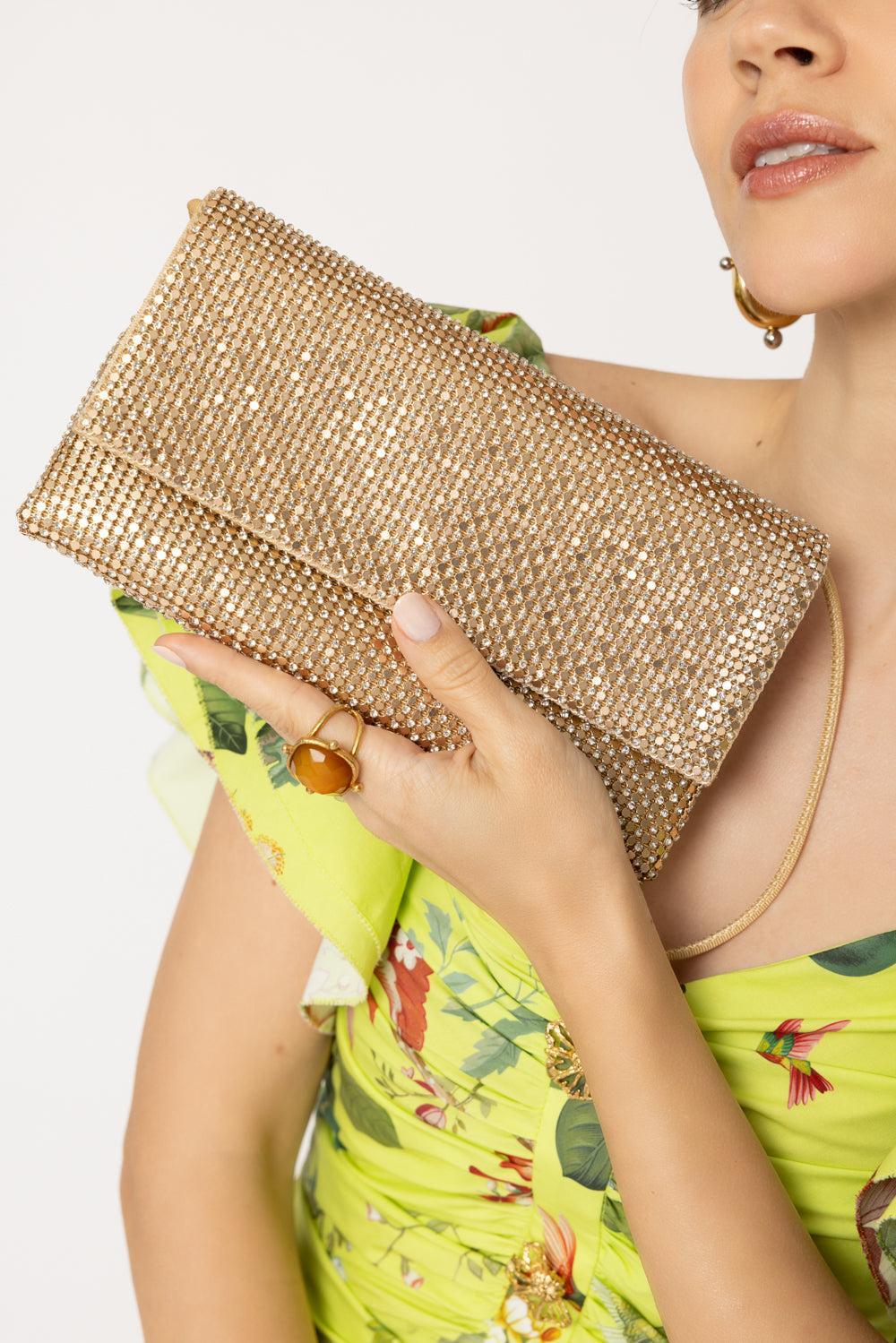Charlee Clutch-GOLDGOLD-HANDBAGCLUTCHES-LOEFFLER RANDALL