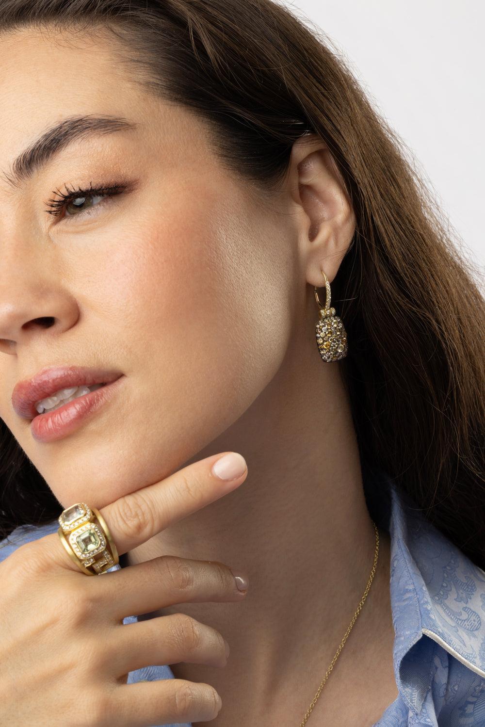 Multi Color Diamond Earrings-YELLOW GOLD-JEWELRYFINE JEWELEARRING-JARED LEHR