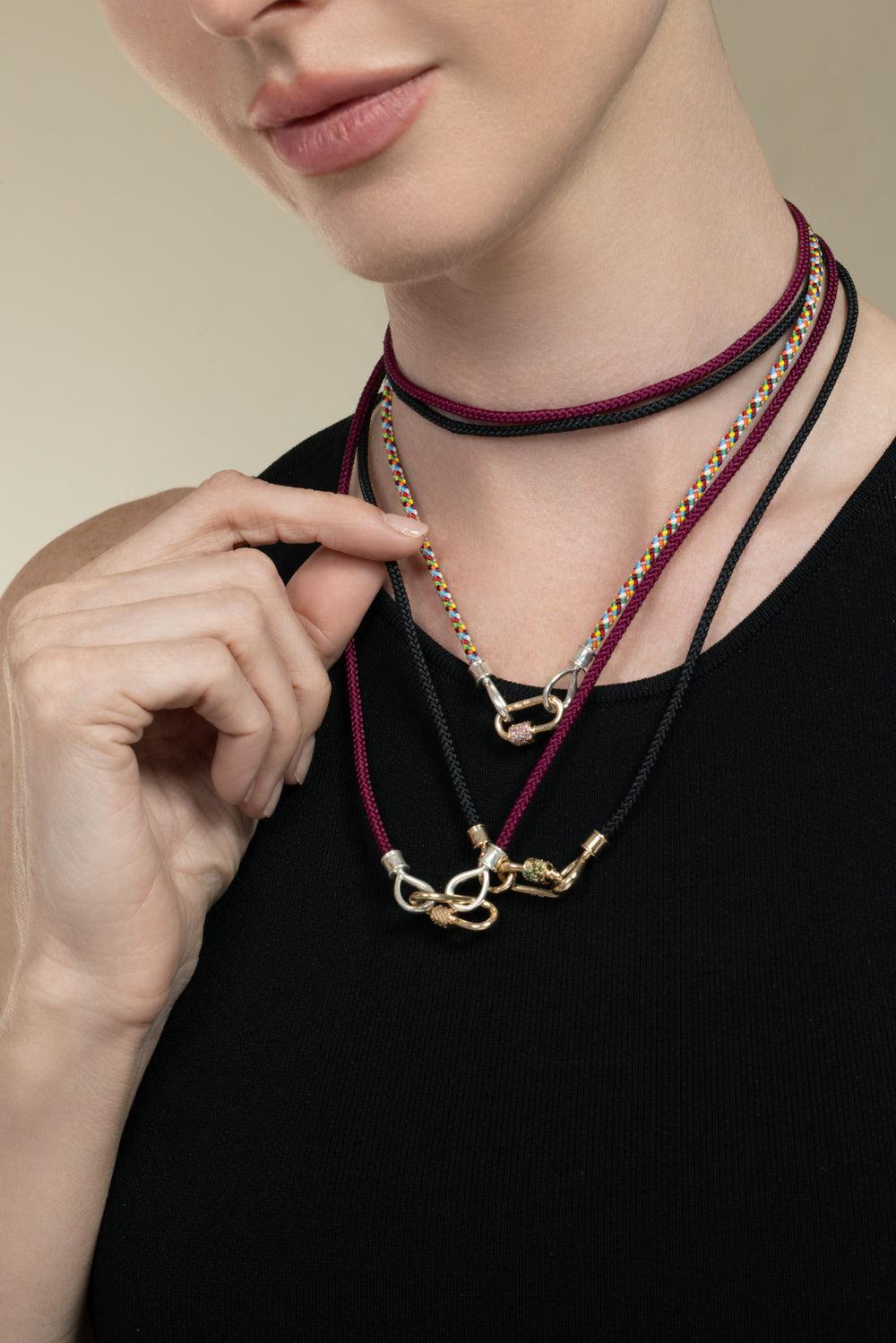 Clown The String Project Necklace - Silver-SILVER-16-JEWELRYFINE JEWELNECKLACE O-MARLA AARON