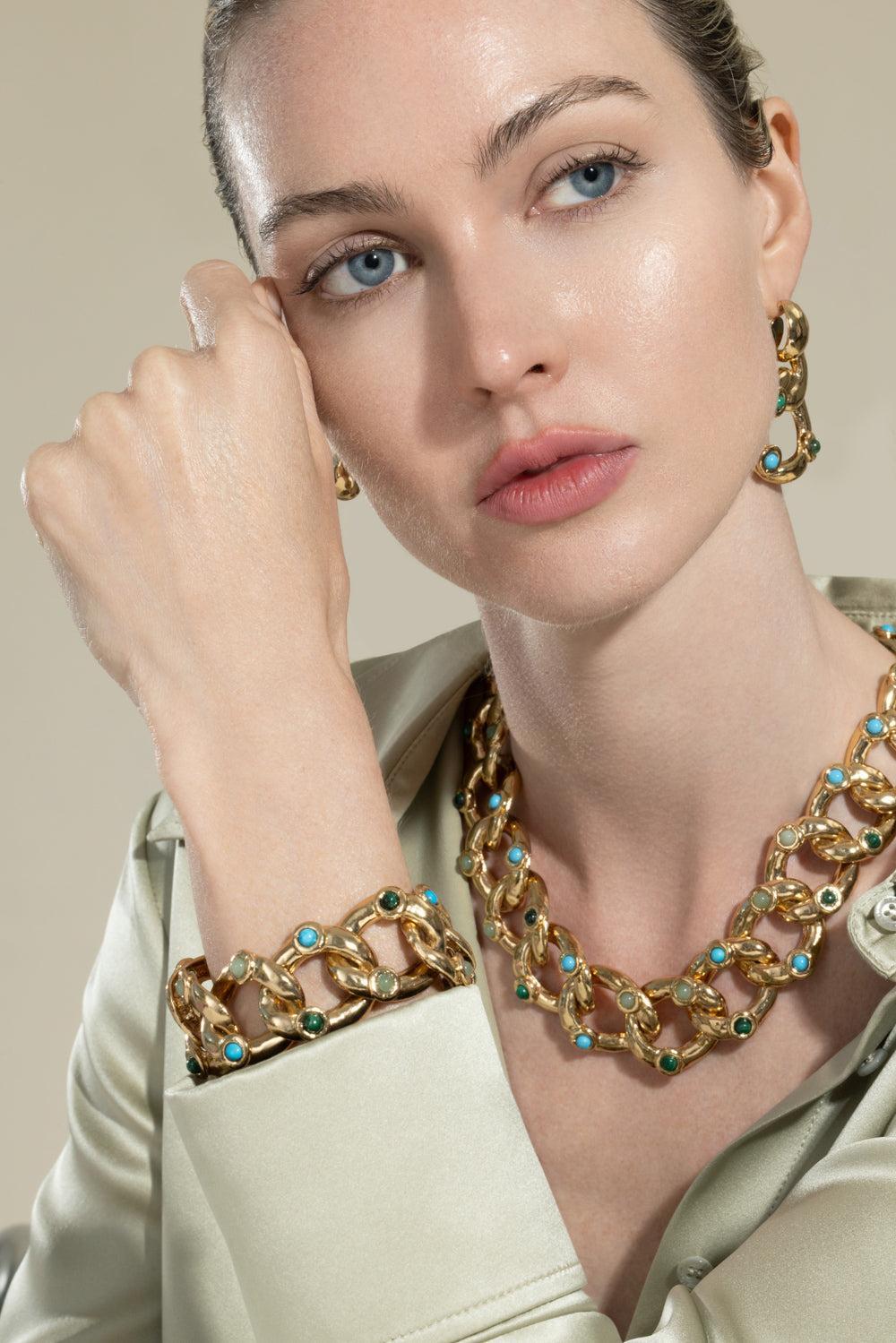 Green Sirena Necklace-GREEN-JEWELRYBOUTIQUENECKLACE O-GAS BIJOUX