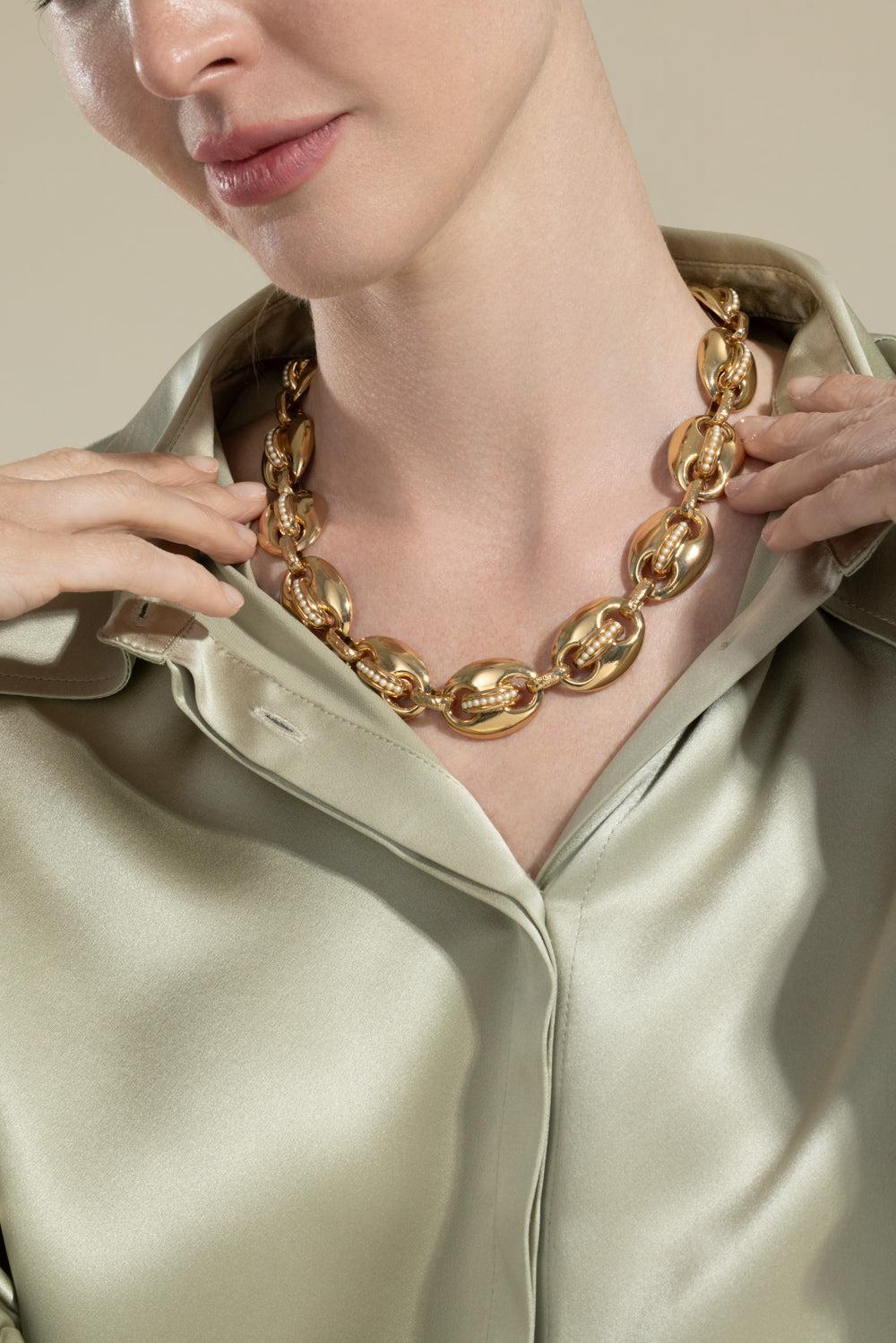 Pearl Cophea Mini Necklace-WHITE-JEWELRYBOUTIQUENECKLACE O-GAS BIJOUX