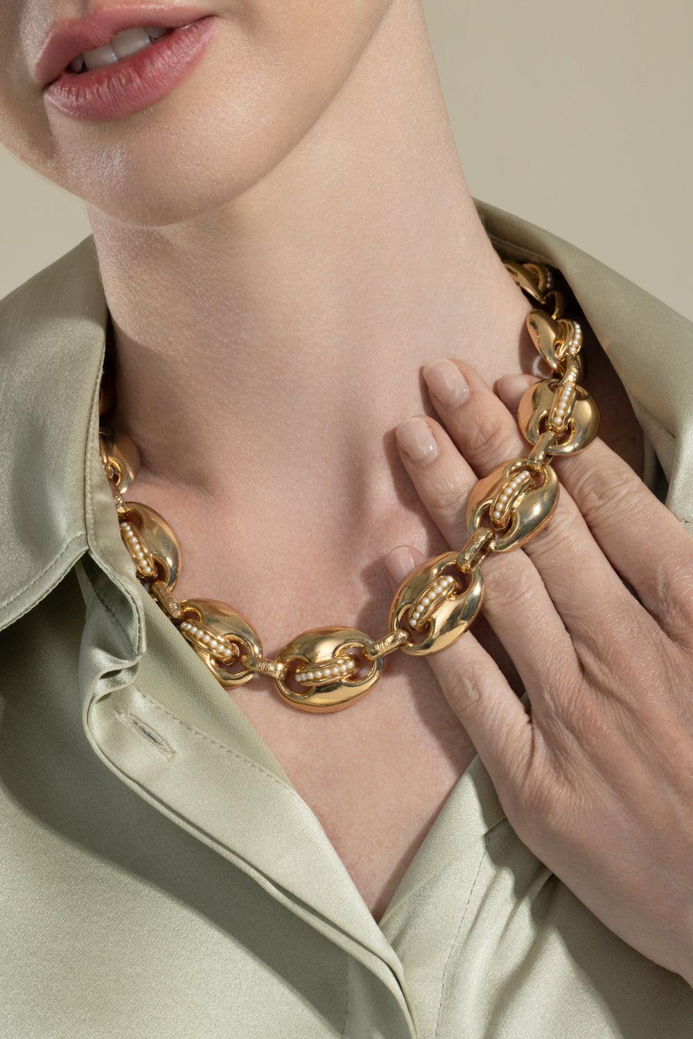 Pearl Cophea Mini Necklace-WHITE-JEWELRYBOUTIQUENECKLACE O-GAS BIJOUX