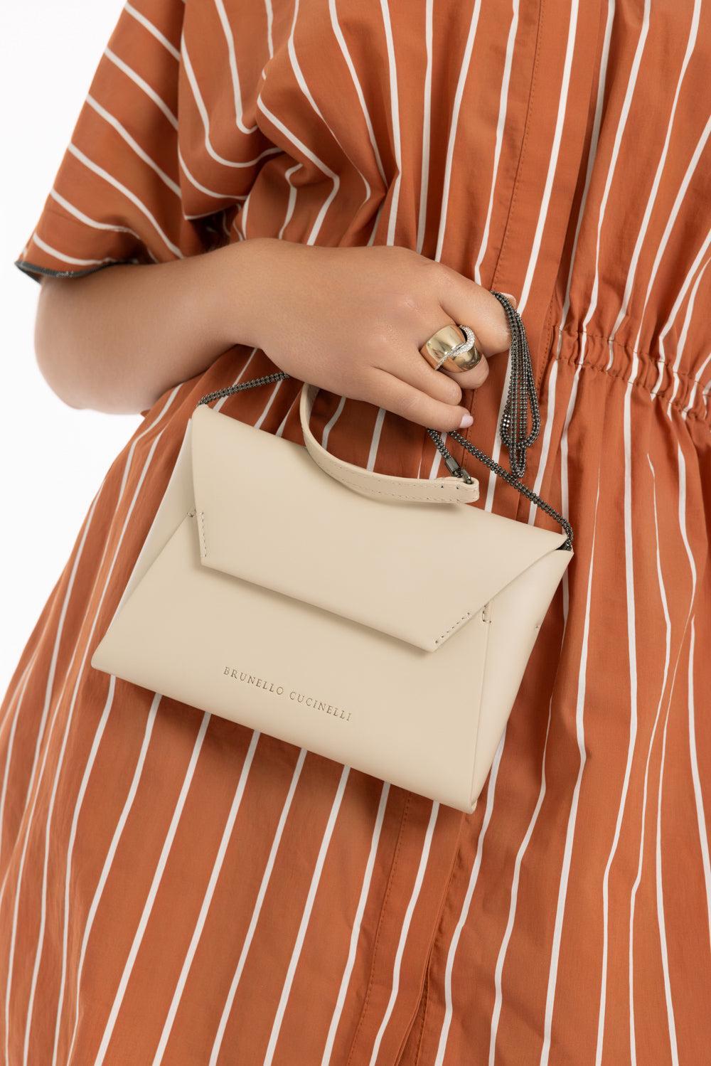 Soft Leather Purse-CREAM-O/S-HANDBAGSHOULDER-BRUNELLO CUCINELLI