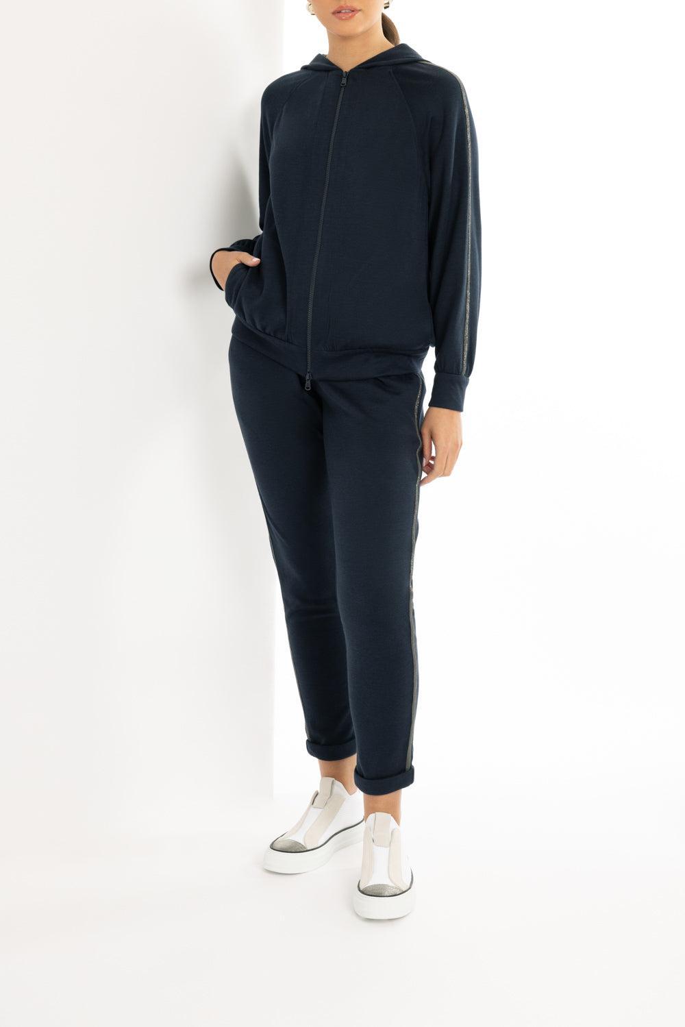 Cuff Jogger-NGHT SKY-XS-CLOTHINGPANTCASUAL-BRUNELLO CUCINELLI