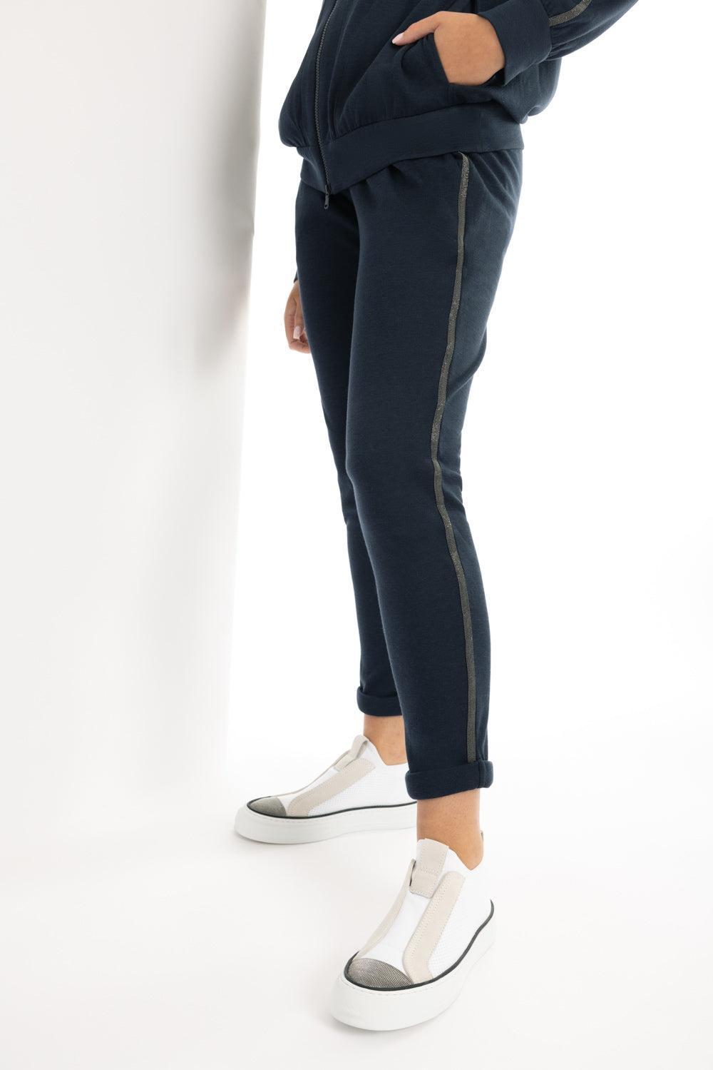 Cuff Jogger-NGHT SKY-XS-CLOTHINGPANTCASUAL-BRUNELLO CUCINELLI