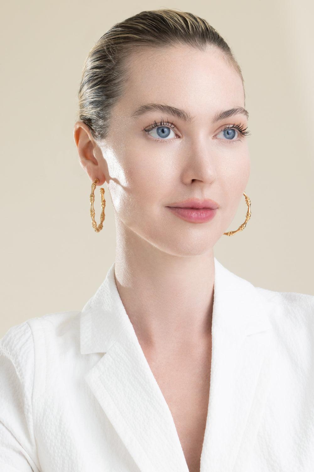 Bis Bamboo Earrings-GOLD-JEWELRYBOUTIQUEEARRING-GAS BIJOUX