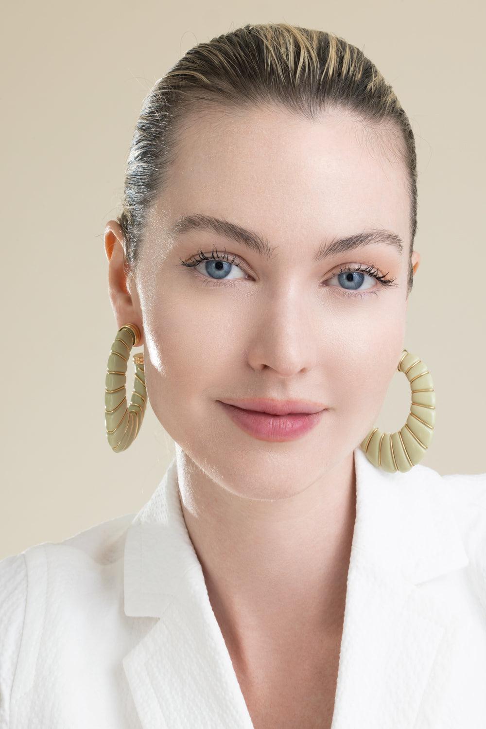 Green Large Cyclade Earrings-GREEN-JEWELRYBOUTIQUEEARRING-GAS BIJOUX