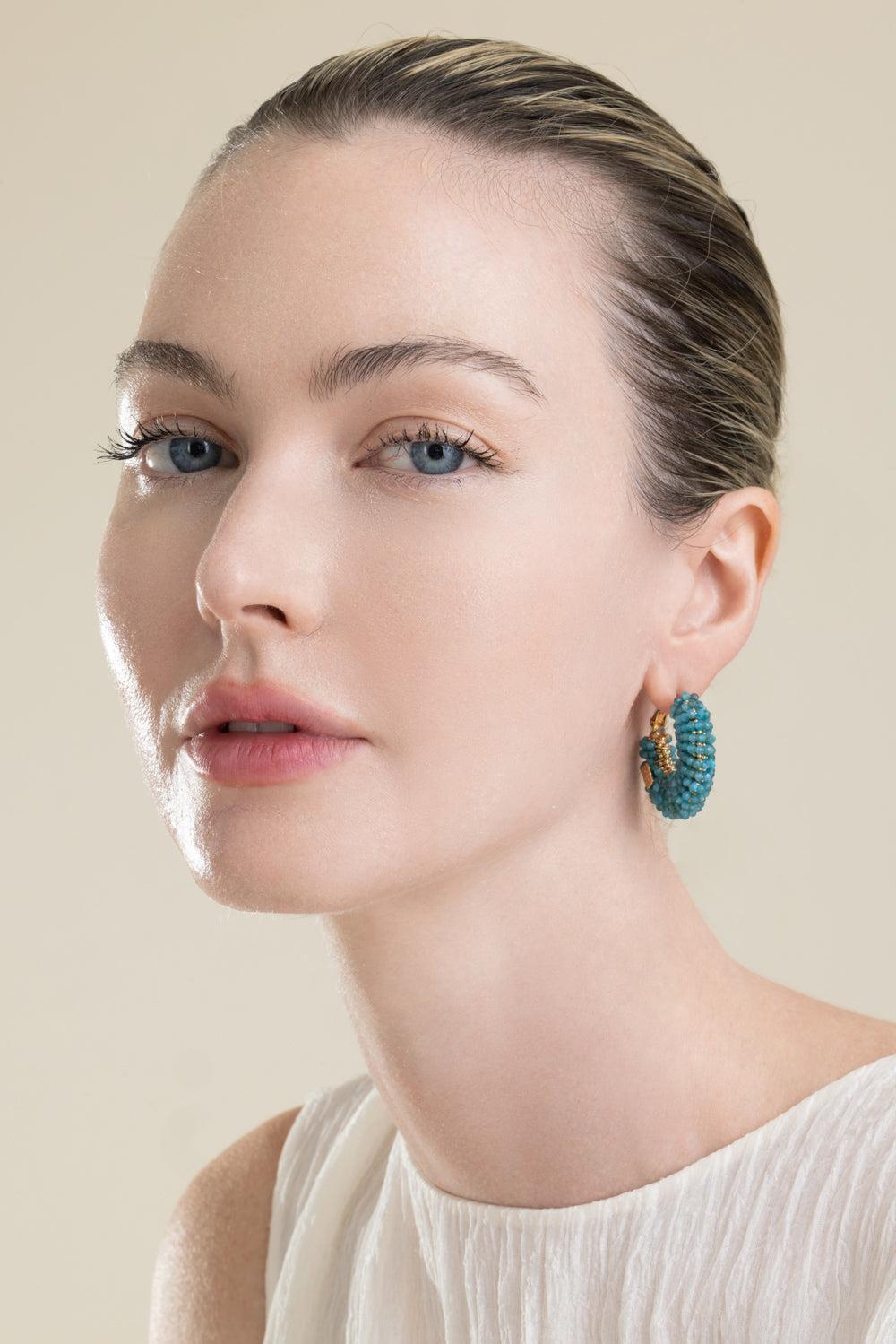 Dark Blue Small Izzia Earrings-BLUE-JEWELRYBOUTIQUEEARRING-GAS BIJOUX