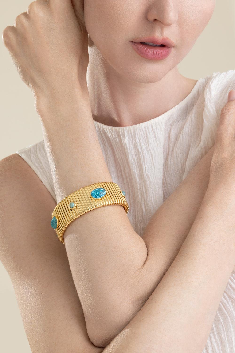 Blue Large Strada Bracelet-BLUE-JEWELRYBOUTIQUEBRACELET O-GAS BIJOUX