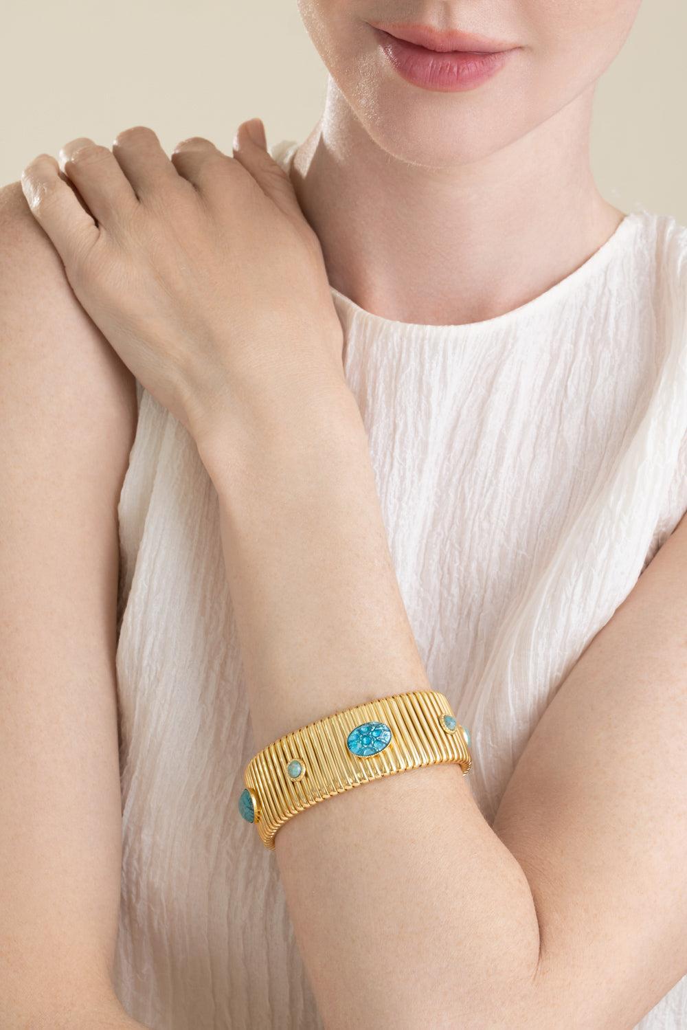 Blue Large Strada Bracelet-BLUE-JEWELRYBOUTIQUEBRACELET O-GAS BIJOUX
