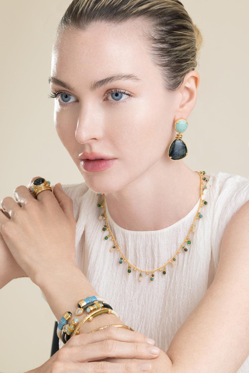 Green Silia Earrings-GREEN-JEWELRYBOUTIQUEEARRING-GAS BIJOUX