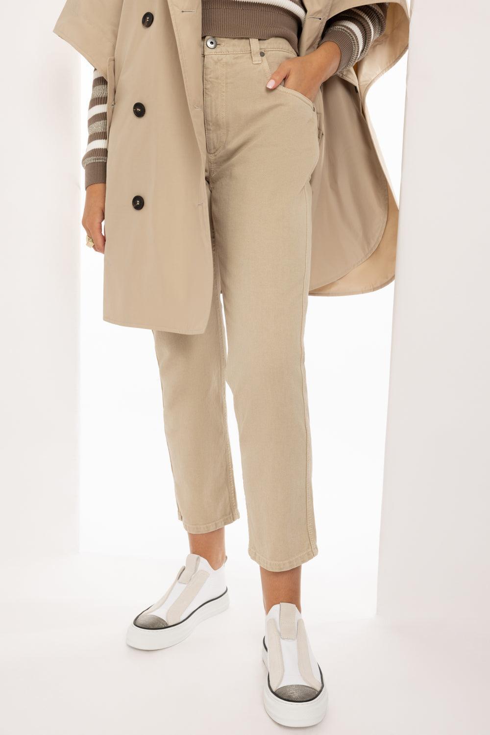 Square Denim Jean-SAND-36-CLOTHINGPANTDENIM-BRUNELLO CUCINELLI