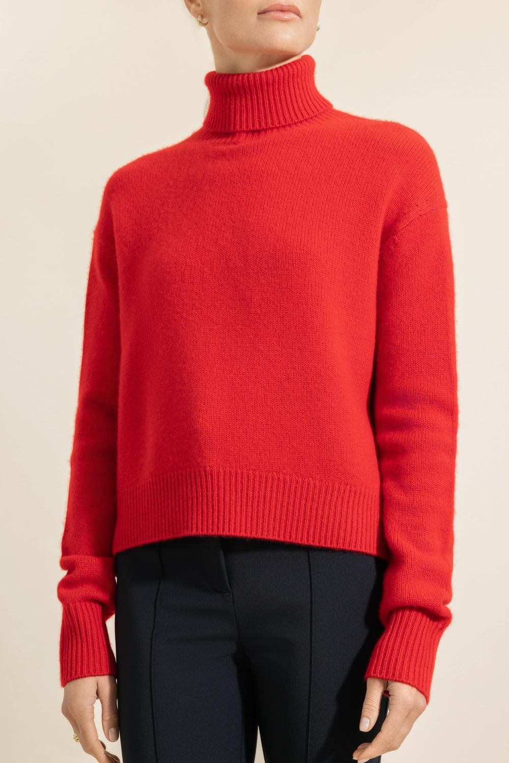 Long Sleeve Turtleneck Sweater-RED-XS-CLOTHINGTOPSWEATER-SPRWMN