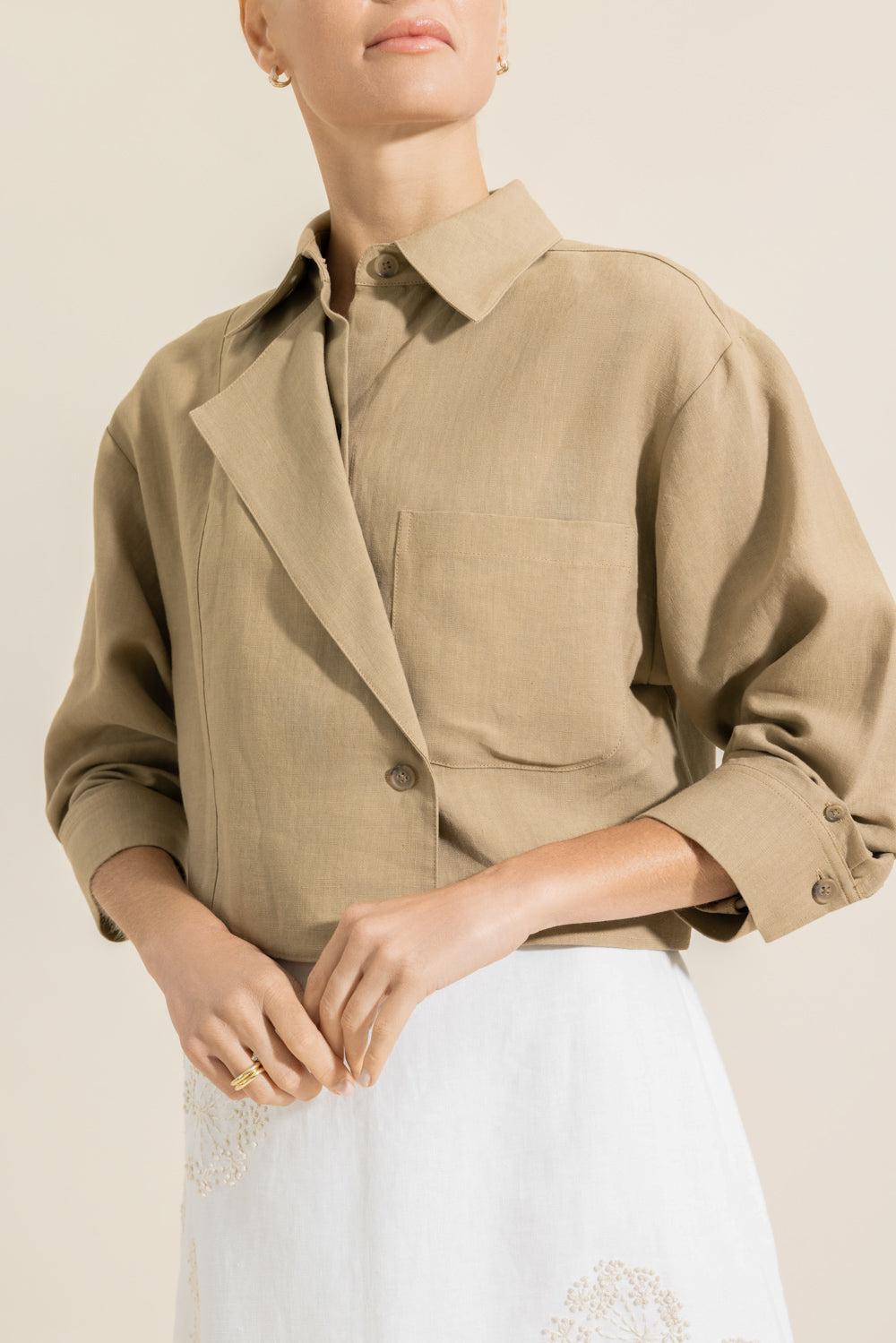 Next Chapter-BROWN-XS-CLOTHINGTOPBLOUSE-TWP