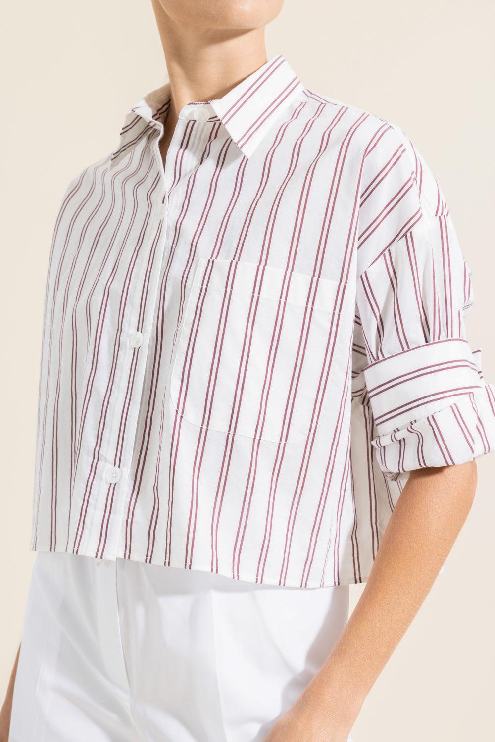 Next Ex Top - White Wine Stripe-STRIPE-P-CLOTHINGTOPBLOUSE-TWP
