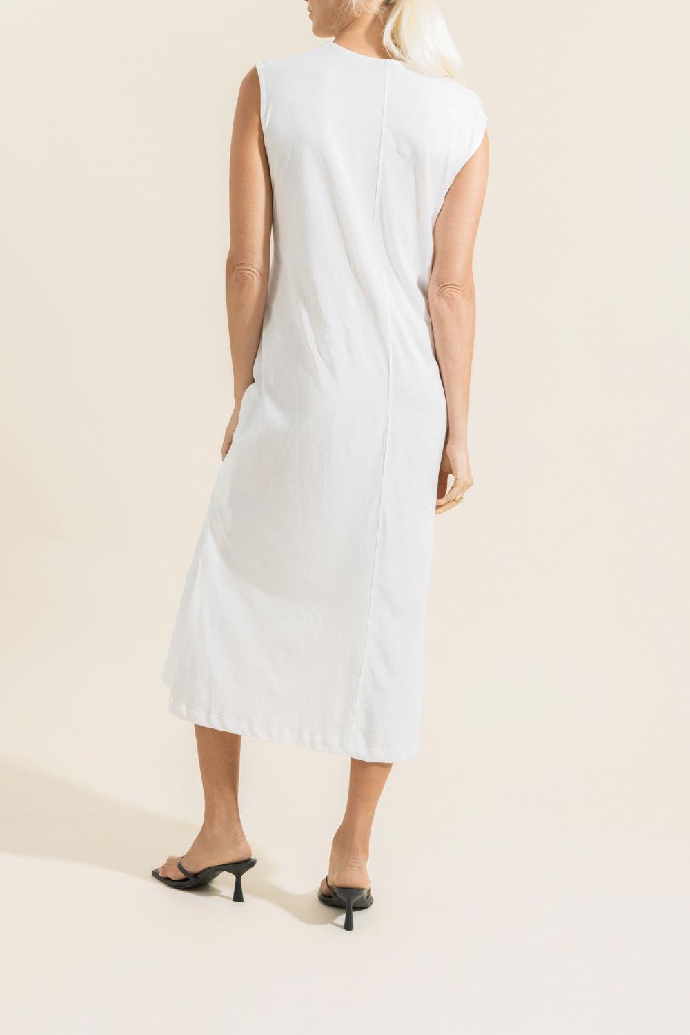 Tie-Waist Dress - Off-White-CREAM-XS-CLOTHINGDRESSCASUAL-TOTEME
