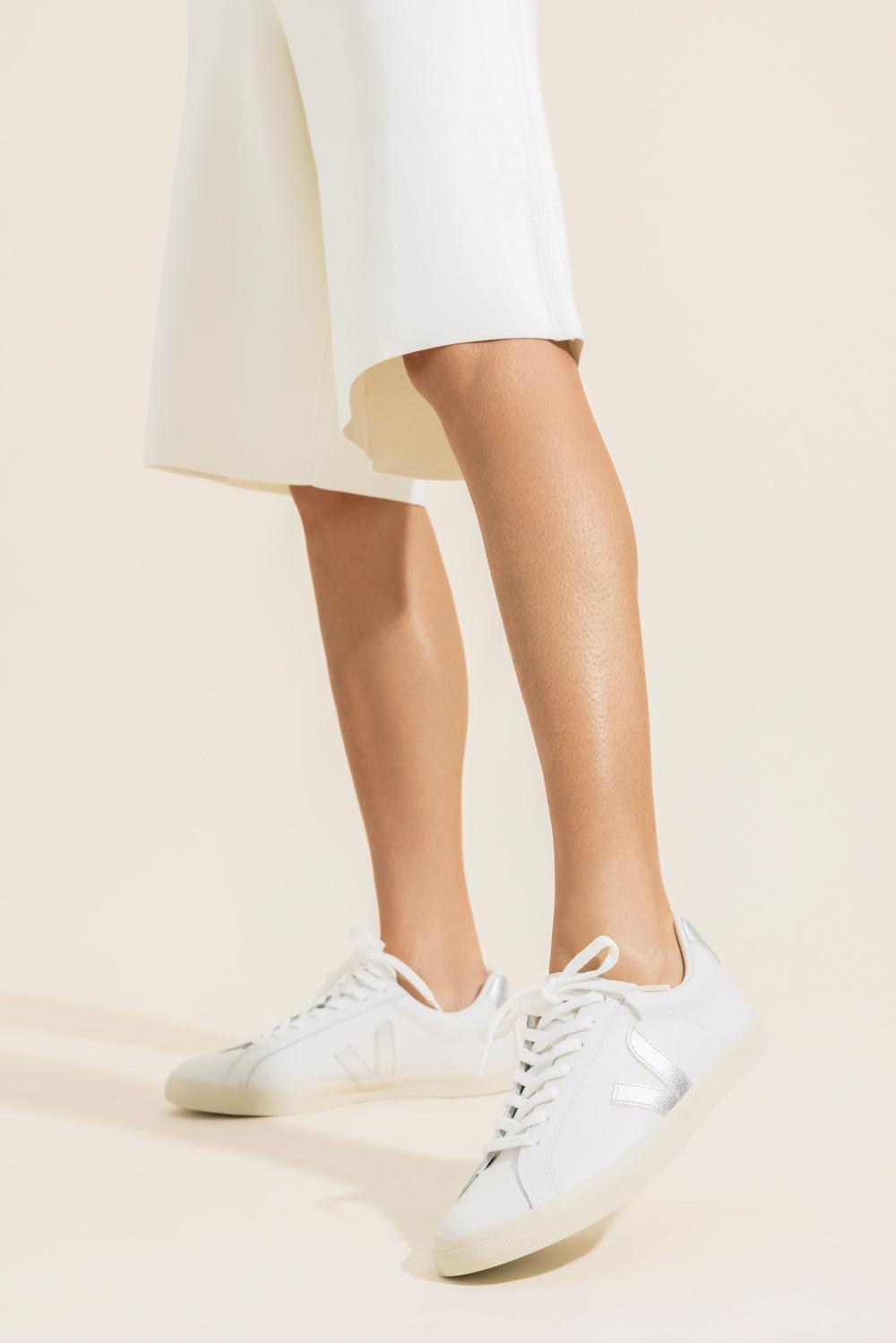 Esplar Sneaker - Silver-WHITE-35-SHOESNEAKER-VEJA