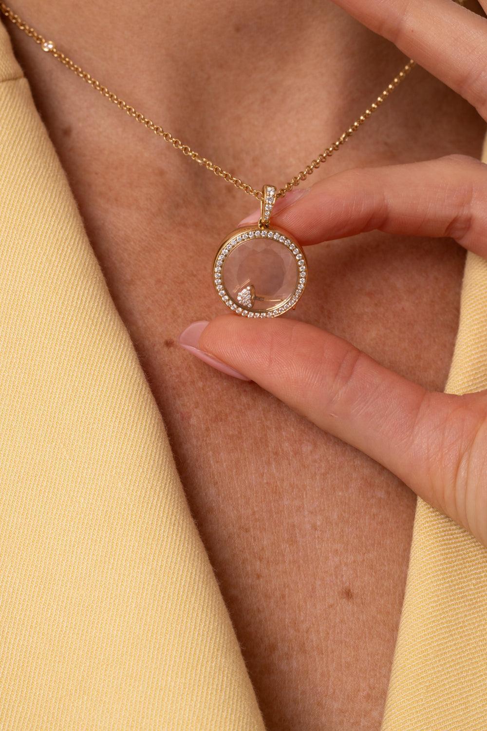 Diamond Mushroom Charm-YELLOW GOLD-JEWELRYFINE JEWELPENDANT-LOQUET