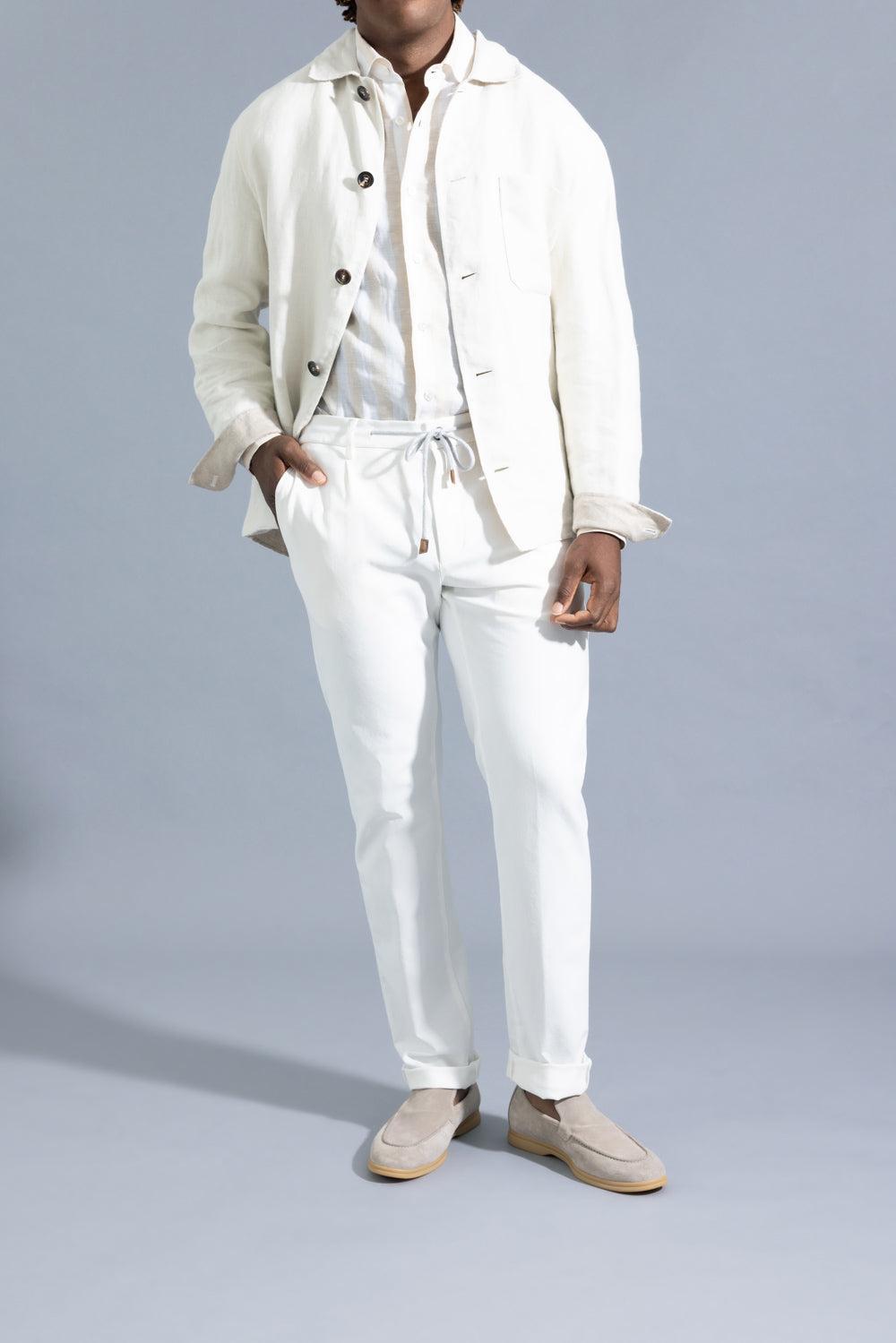 Button Front Overshirt-CREAM-48-MENSCLOTHINGJACKET-ELEVENTY