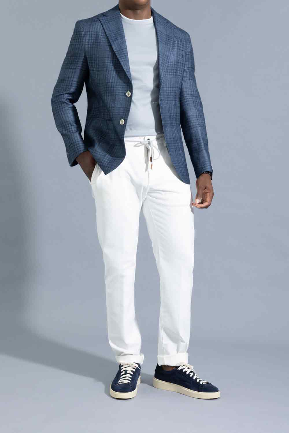Single Breasted Soft Jacket - Blue-BLUE-50-MENSCLOTHINGJACKET-ELEVENTY