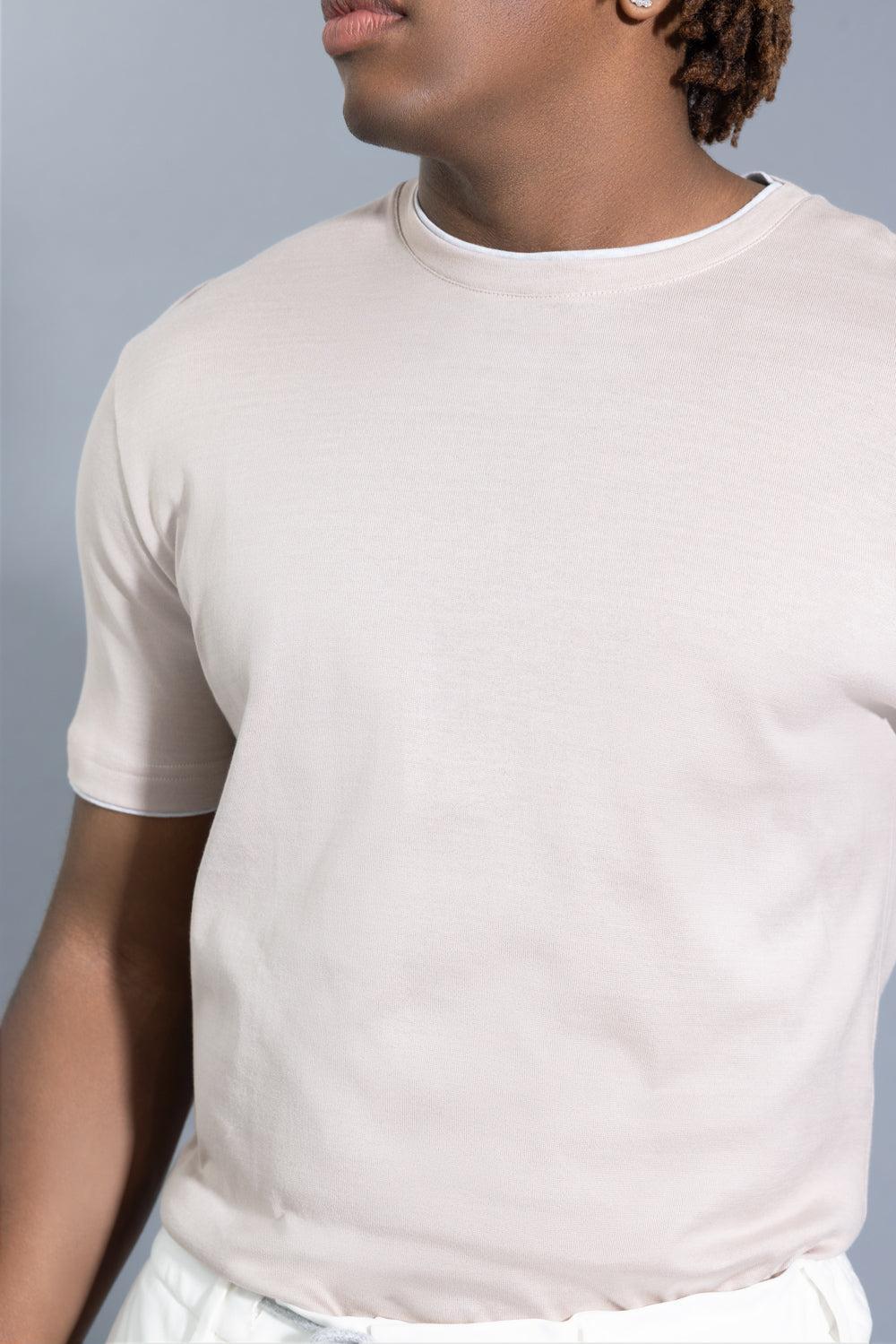 Crewneck Tee - Powder Light Grey-STRIPE-S-MENSCLOTHINGSHIRT-ELEVENTY