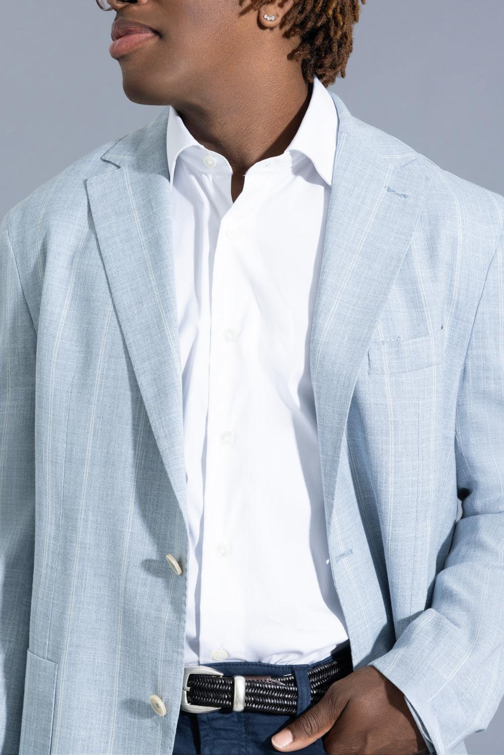 Long Sleeve Stretch Shirt - White-WHITE-S-MENSCLOTHINGSHIRT-ELEVENTY
