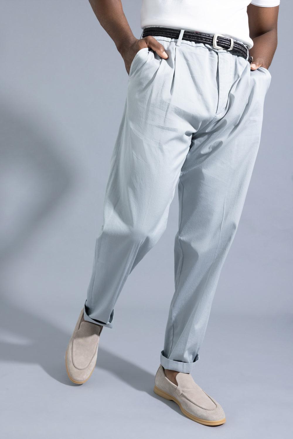 Pleated Trouser - Zucchero-BLUE-30-MENSCLOTHINGPANTS-ELEVENTY