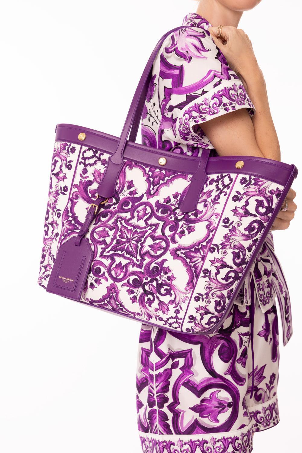 Maiolica Medium Tote-MAIOVIOL-HANDBAGTOTES-DOLCE & GABBANA