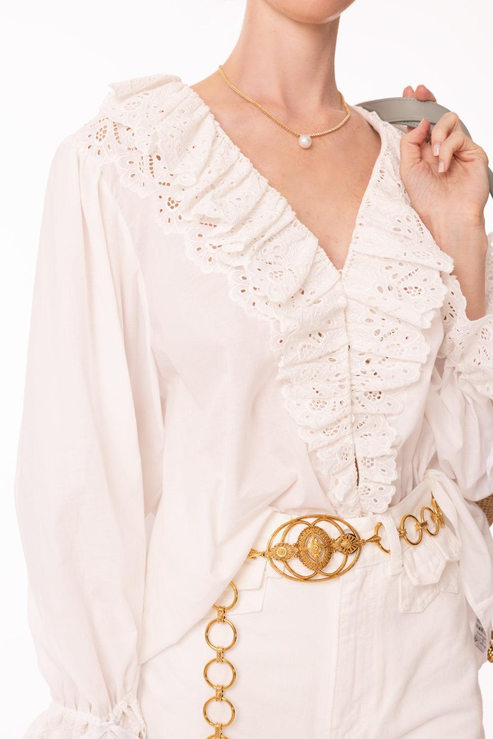 Ruffle Blouse-ICONICMK-34-CLOTHINGTOPBLOUSE-CHLOÉ