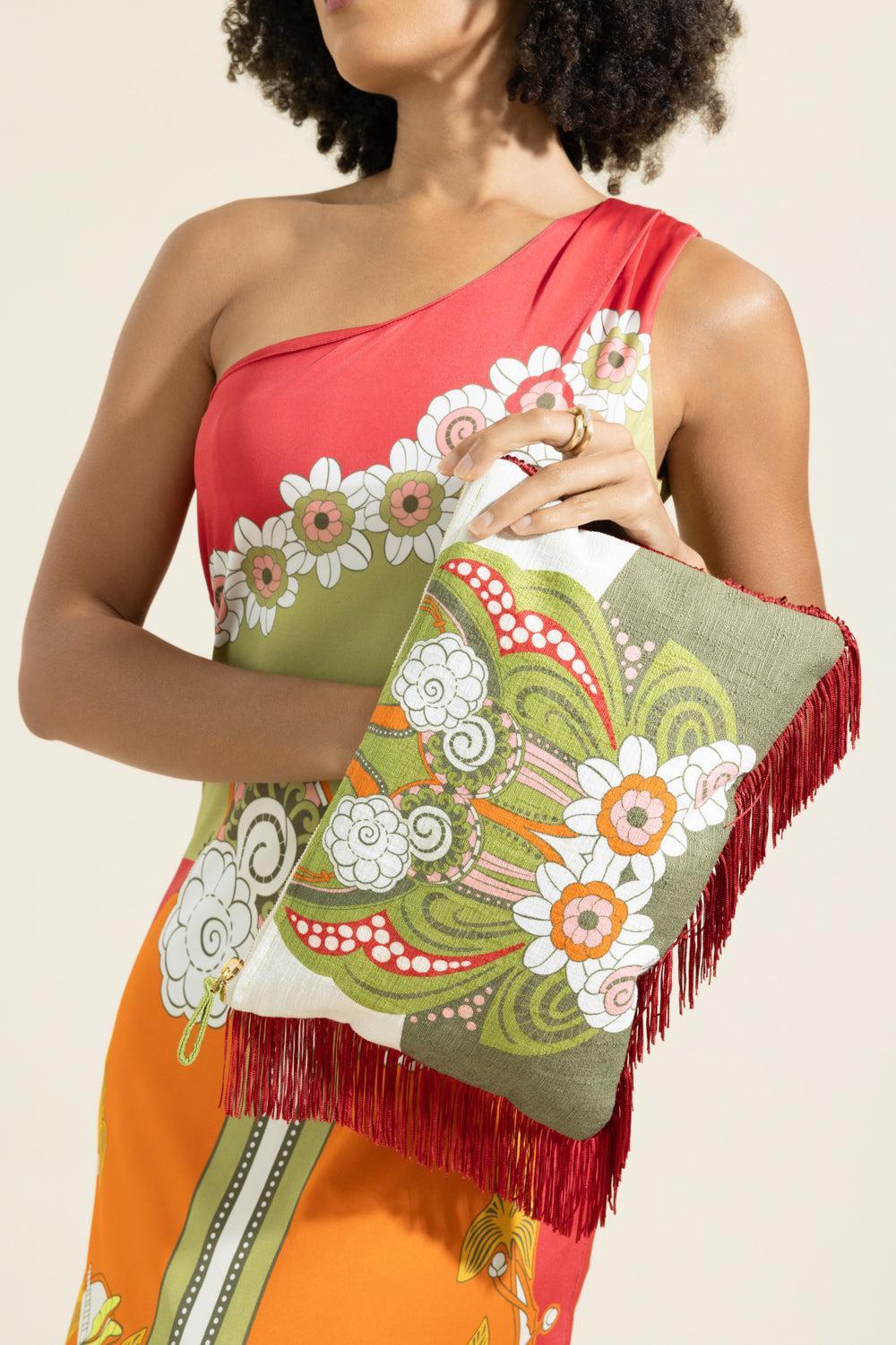 Hand Pouchette - Ambrosia Placée-FLORAL-HANDBAGCLUTCHES-LA DOUBLEJ