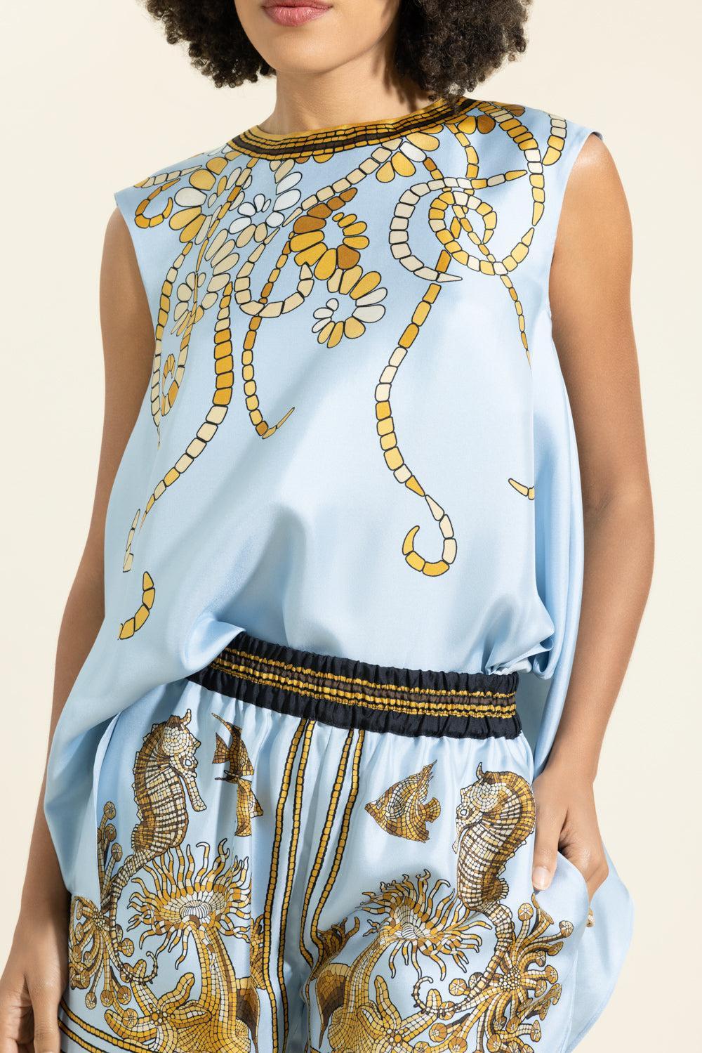 San Carlo Top - Oceania Placée-COASTAL-38-CLOTHINGTOPBLOUSE-LA DOUBLEJ